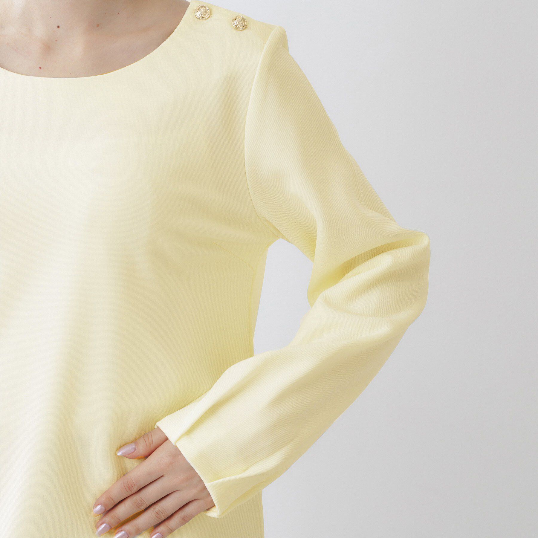 index「肩ボタンボートネックトップス【洗濯機OK】」|Tシャツ・カットソー|