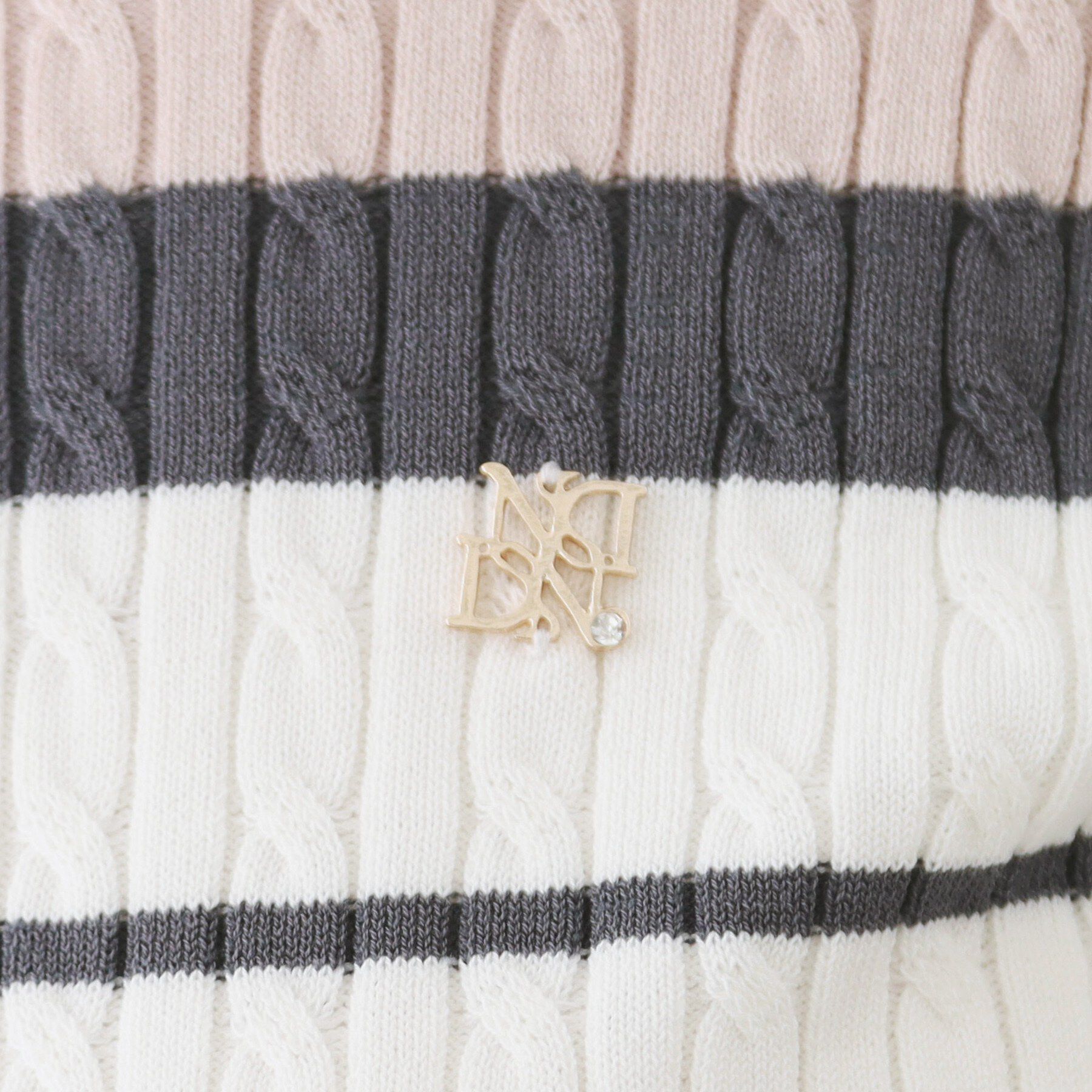 index「ランダムボーダーケーブルニット【洗濯機OK/抗ピル】」|ニット・セーター|