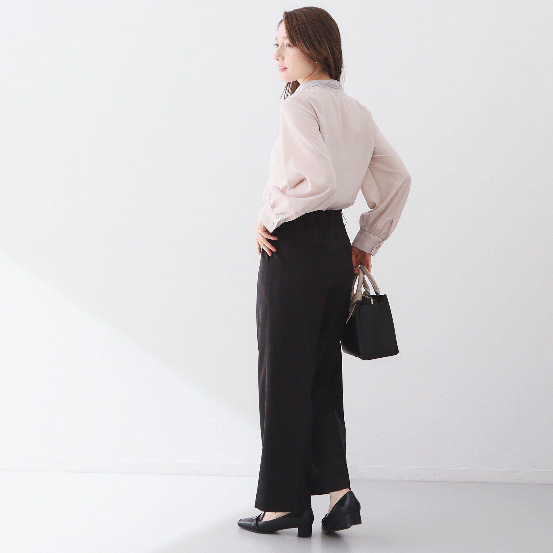 index「プリーツボウタイジョーゼットブラウス【洗濯機OK/イージーアイロン/防シワ】」|シャツ・ブラウス|