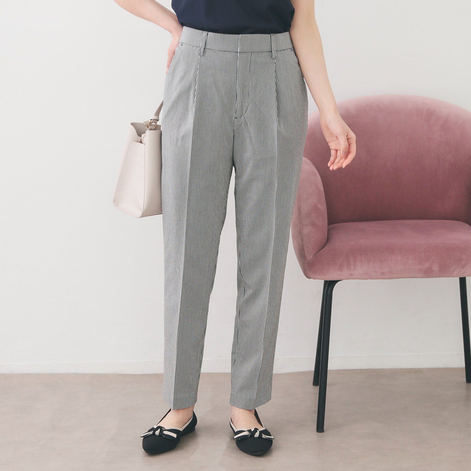 index「Everyday！テーパードパンツ【洗濯機OK/吸水速乾/接触冷感/透け防止】《XS～LL/6col」|その他|ブラック(219)