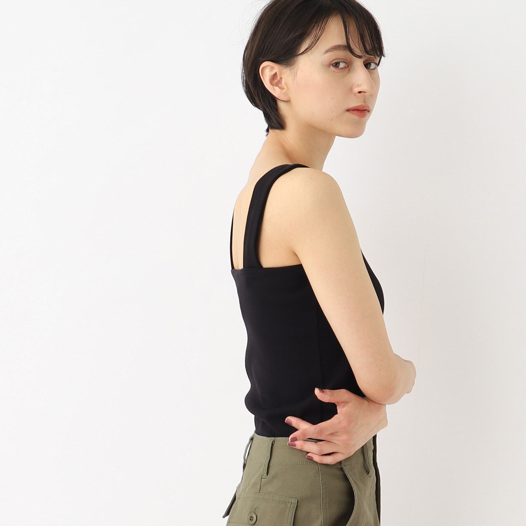 OPAQUE.CLIP「ワイドストラップキャミソール【洗濯機洗い可】」|キャミソール|
