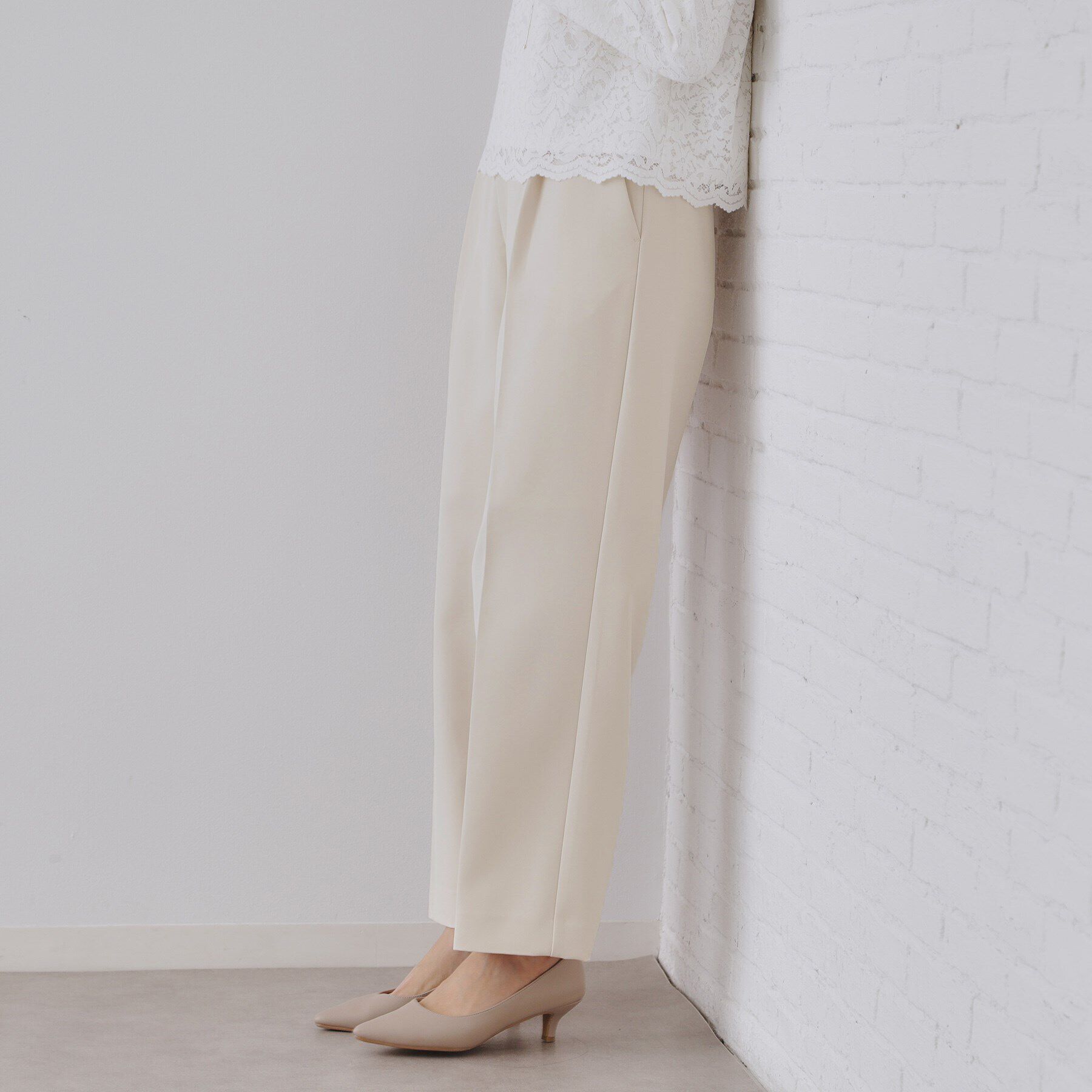 OPAQUE.CLIP「《通勤・セレモニー/セットアップ対応》ワイドパンツ/ダブルクロス【洗濯機洗い可】」|その他|