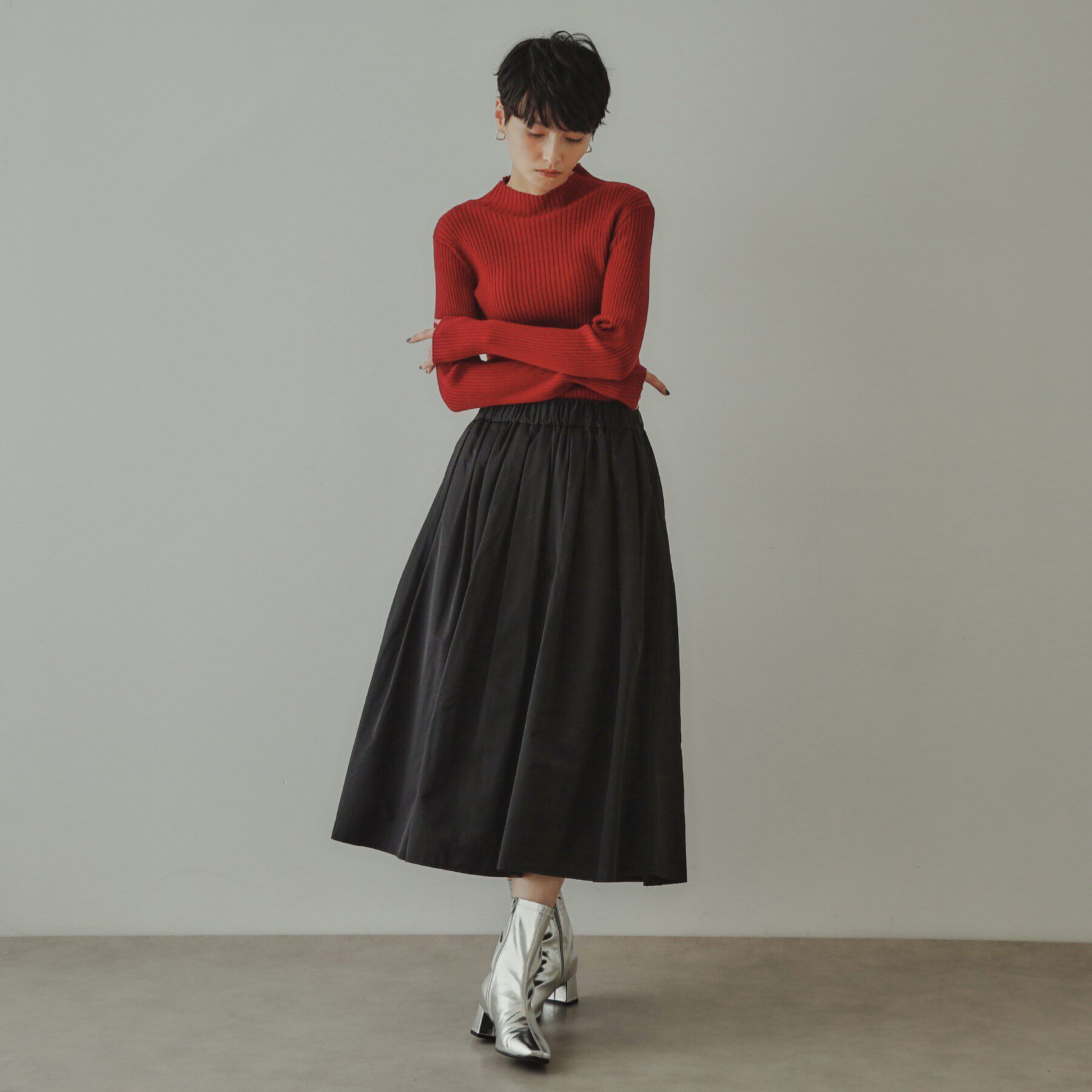 OPAQUE.CLIP「【大草直子さんコラボ】タック＆ギャザースカート」|スカート|