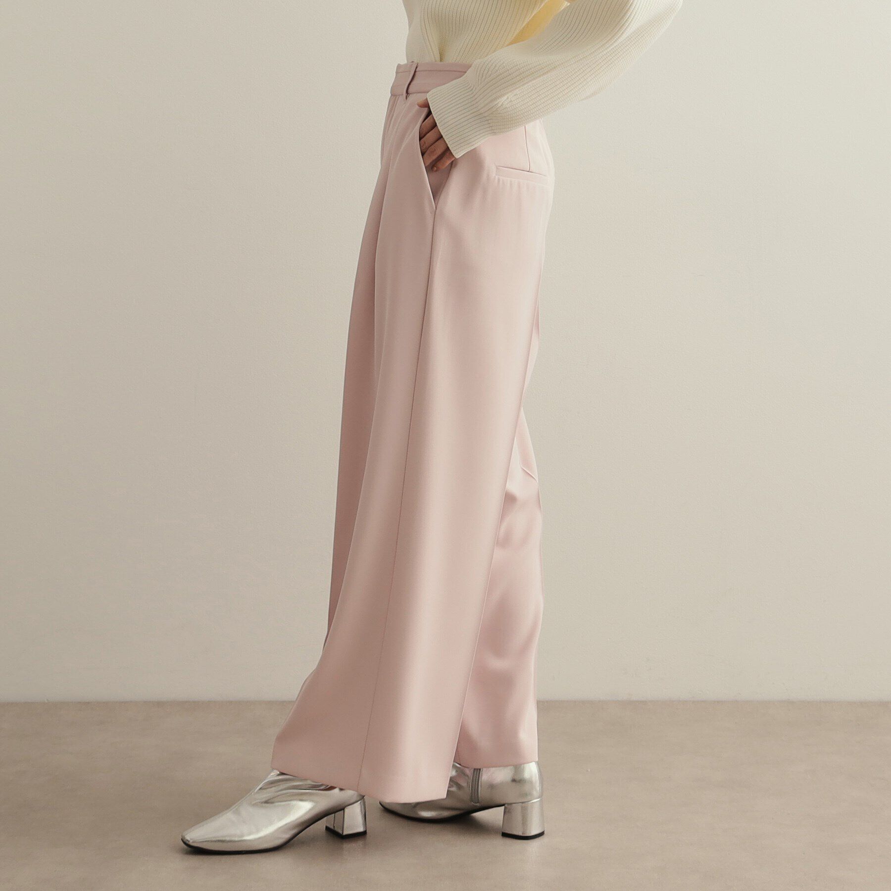 OPAQUE.CLIP「タックワイドカラーパンツ【洗濯機洗い可】」|その他|