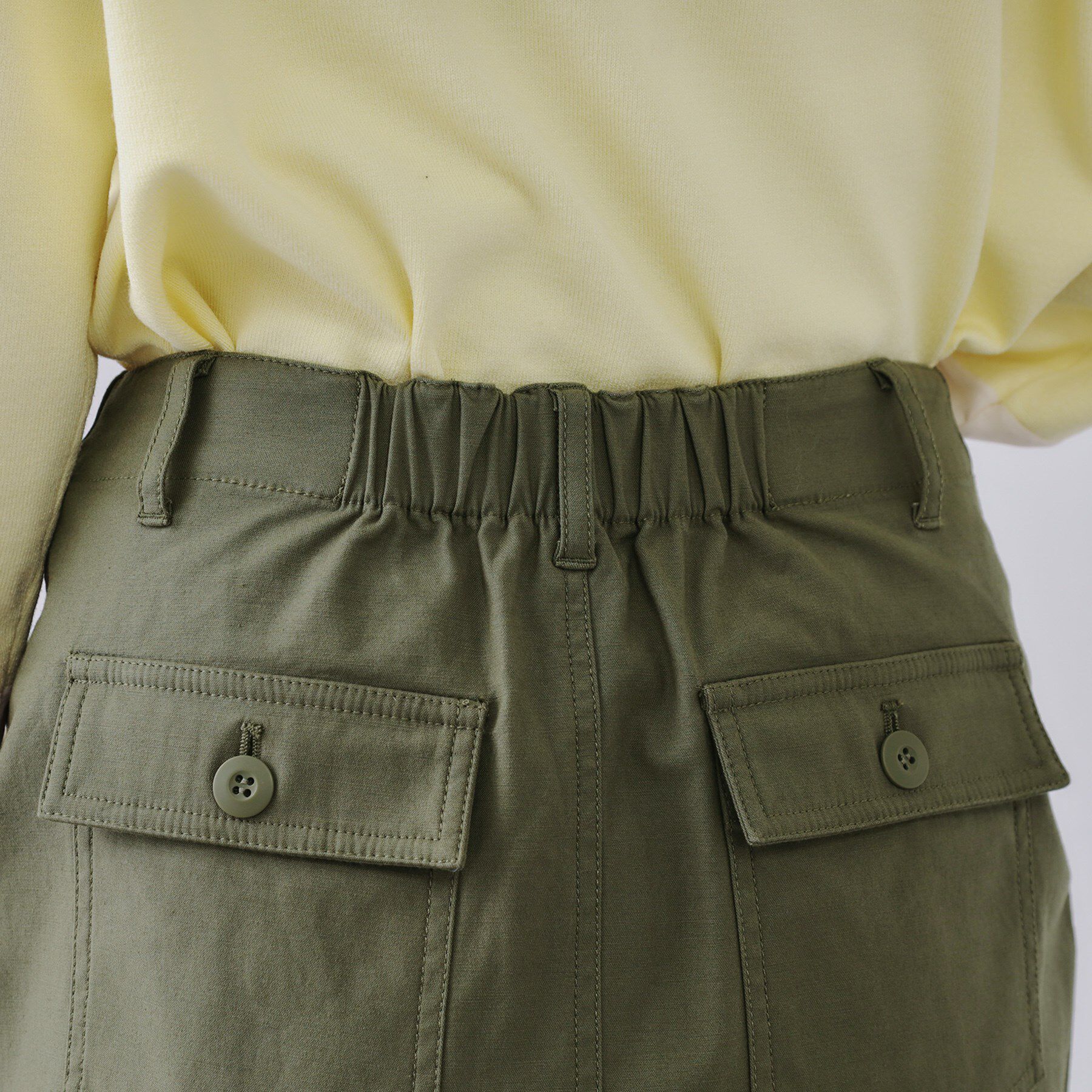 OPAQUE.CLIP「《S-LLsize》ストレッチベイカーナロースカート【洗濯機洗い可】」|スカート|