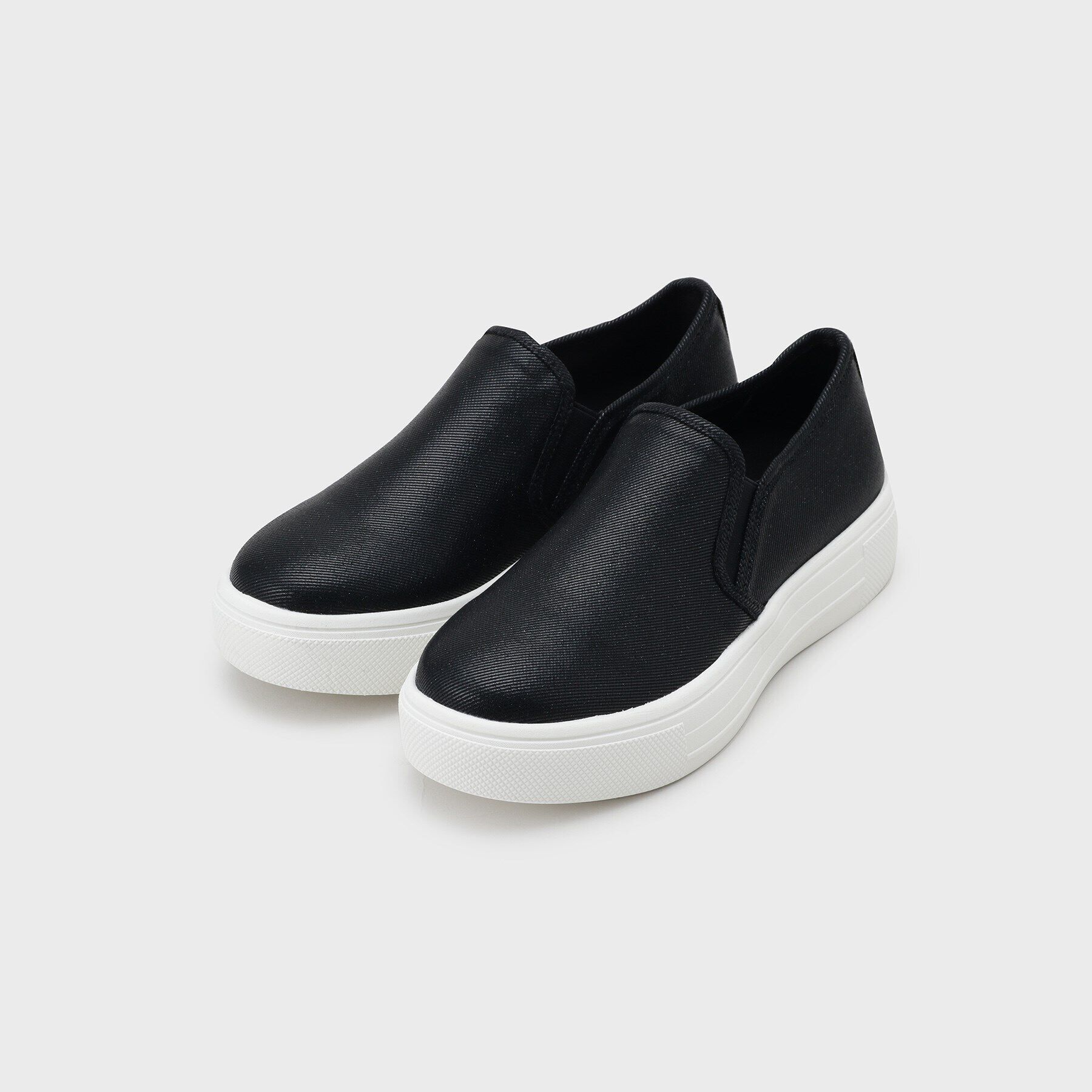 OPAQUE.CLIP「【軽量】厚底ラメスリッポン」|その他|ブラック(019)