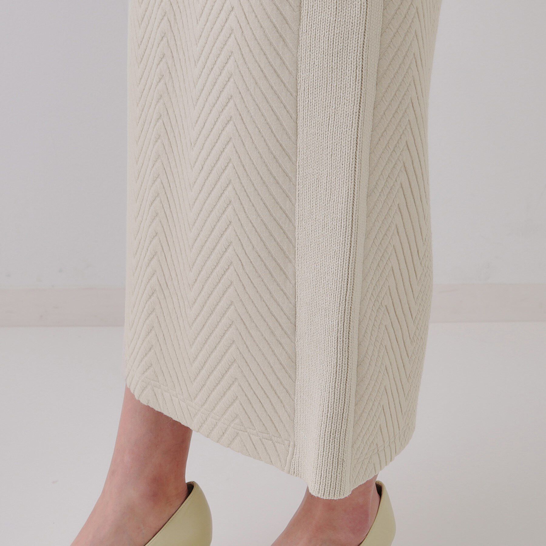 OPAQUE.CLIP「キルトジャカードナロースカート/セットアップ対応【洗濯機洗い可】」|スカート|