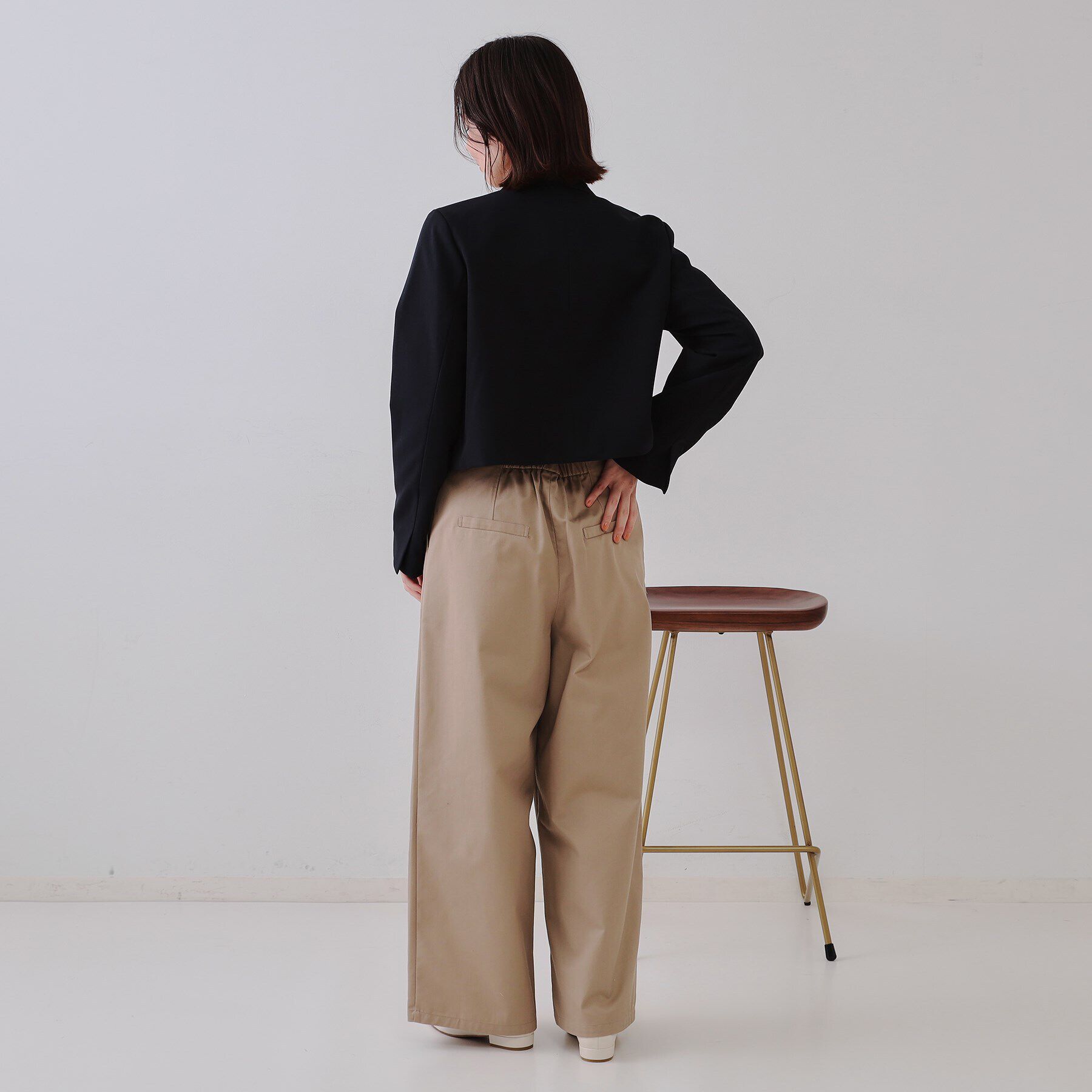 OPAQUE.CLIP「ショートテーラードジャケット【洗濯機洗い可】」|テーラードジャケット|