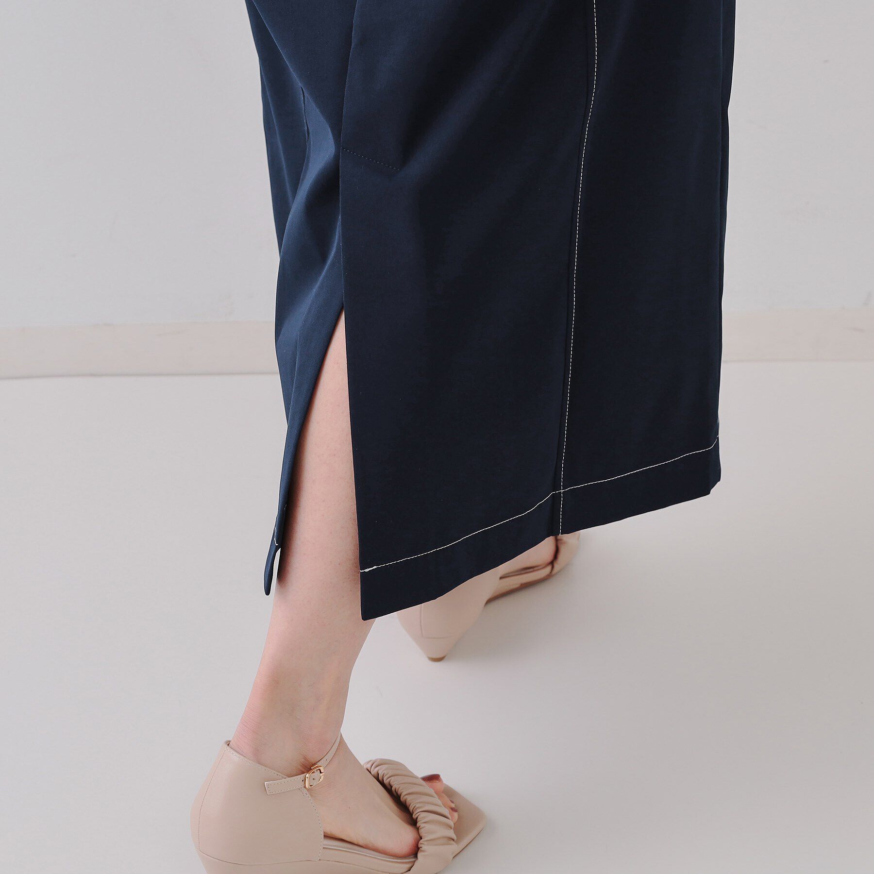 OPAQUE.CLIP「ビスチェドッキングワンピース【洗濯機洗い可】」|ワンピース|