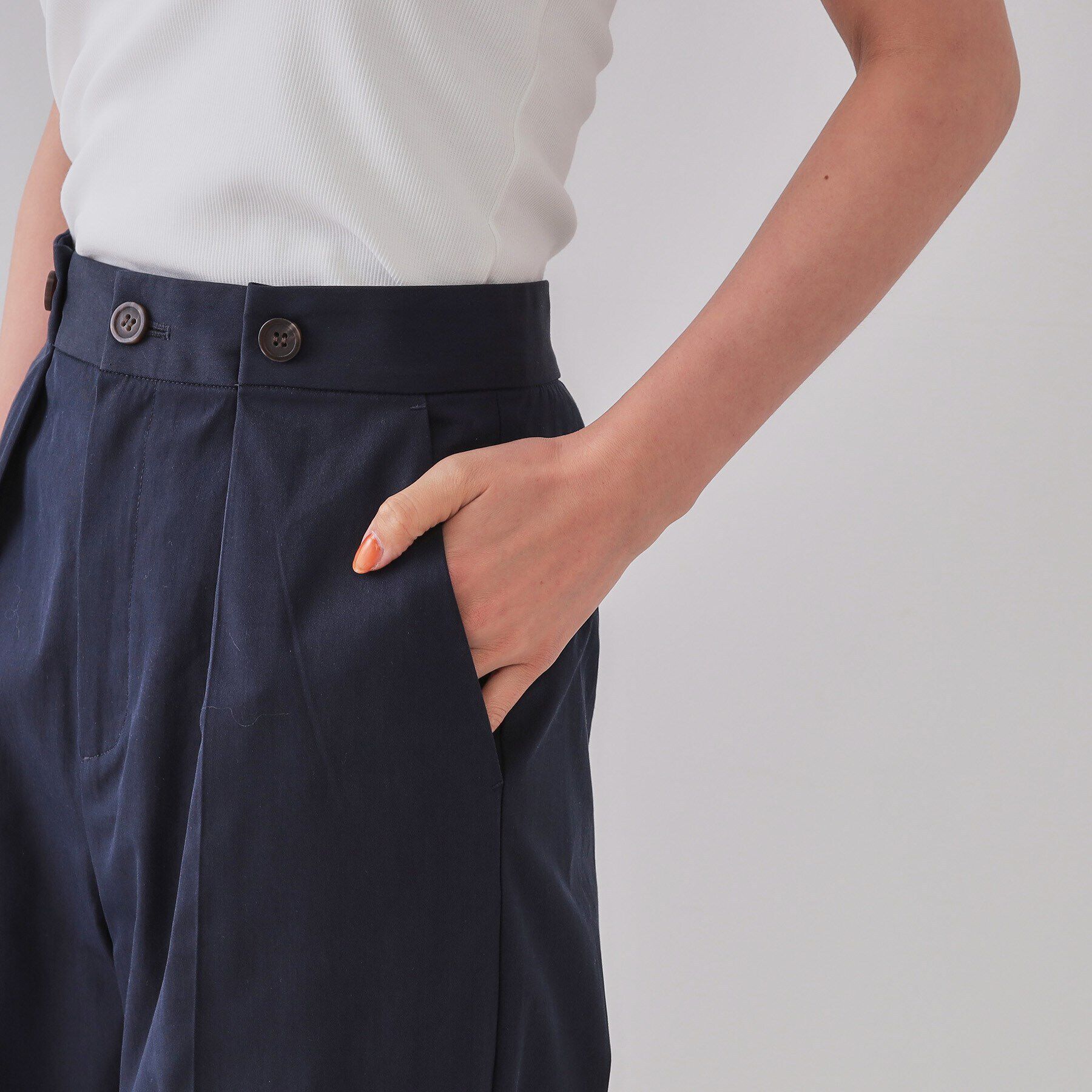 OPAQUE.CLIP「シャンブレーチノワイドパンツ【洗濯機洗い可】」|その他|