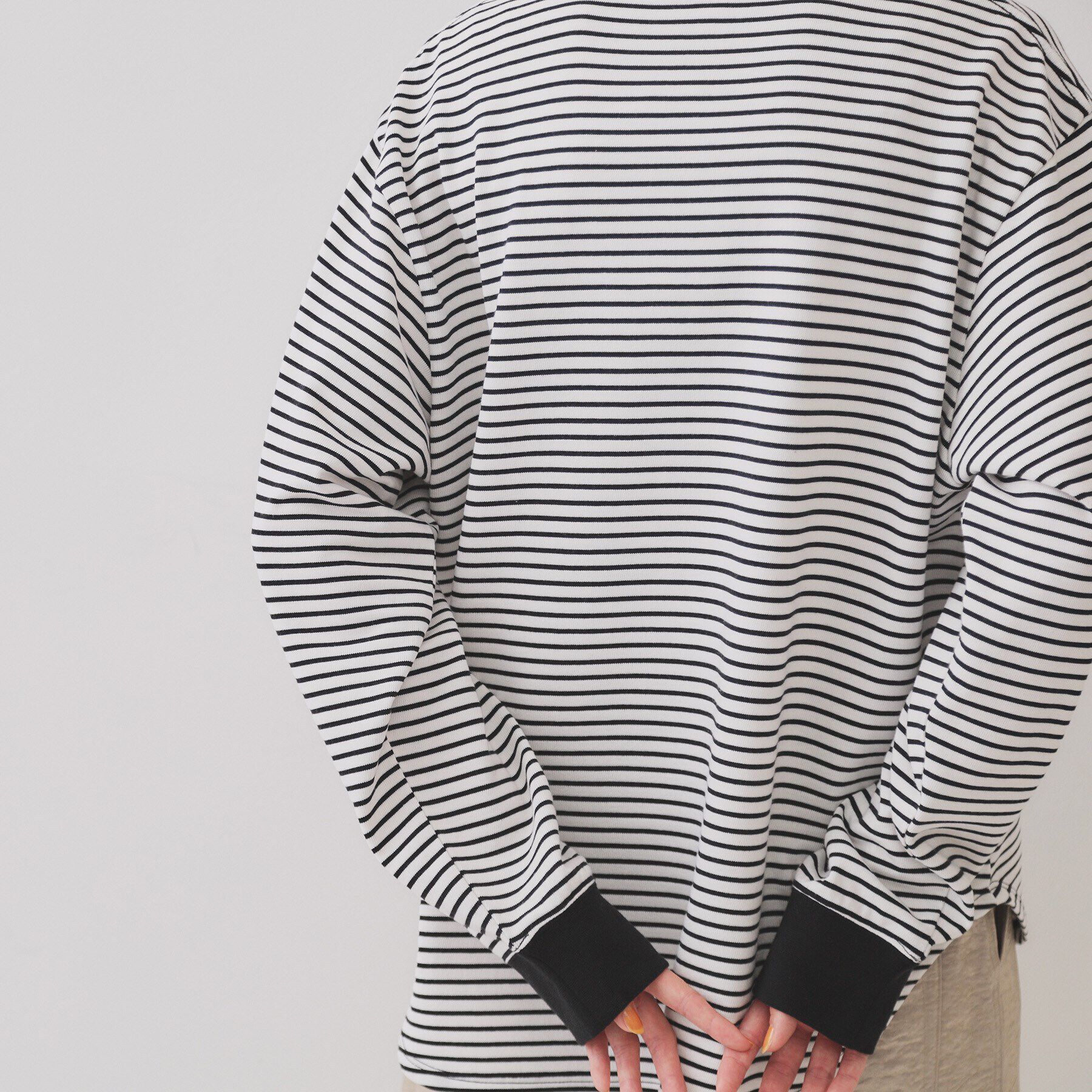 OPAQUE.CLIP「ボーダールーズフィットカットソー【洗濯機洗い可】」|Tシャツ・カットソー|