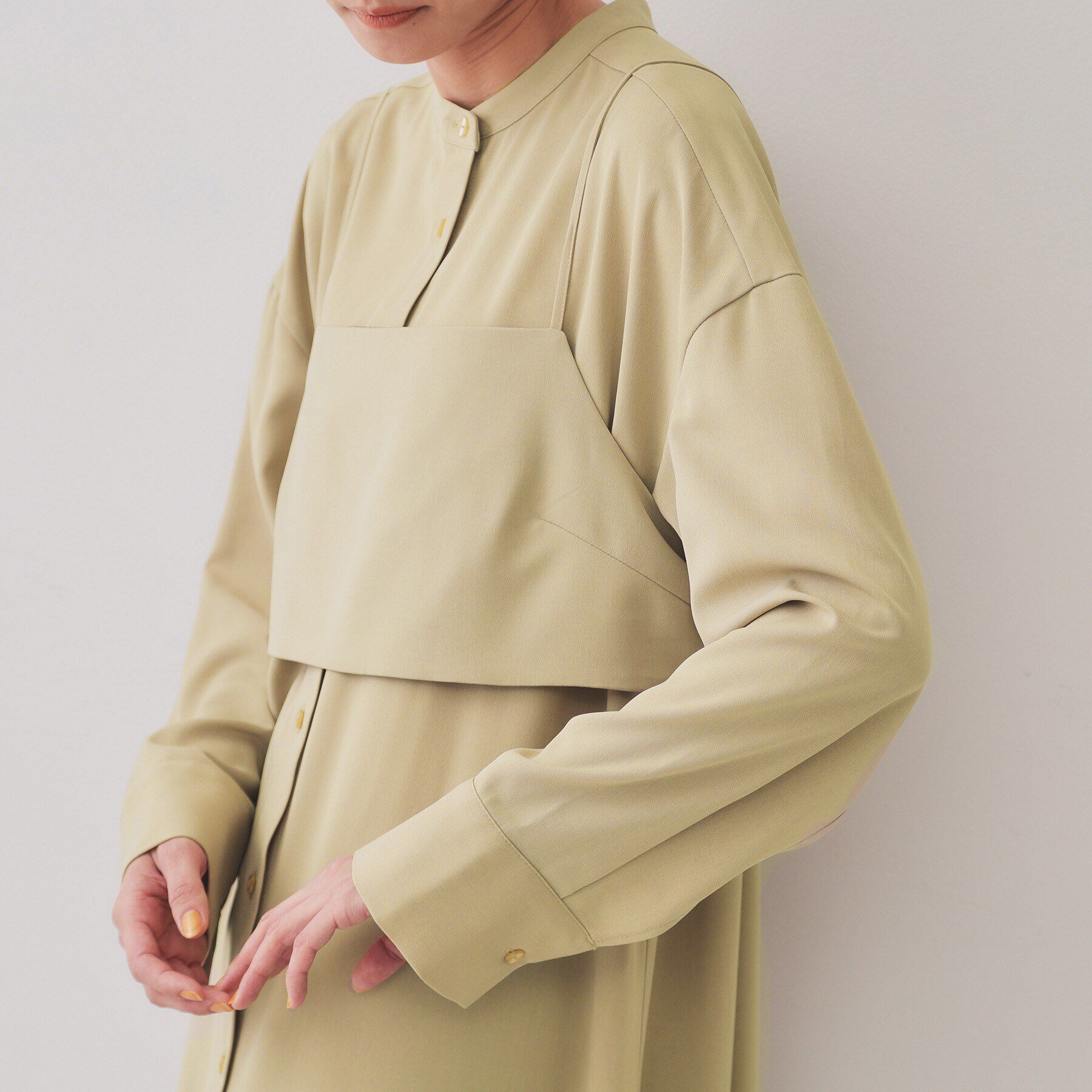 OPAQUE.CLIP「《andGIRL掲載》ビスチェセットシャツワンピース【洗濯機洗い可】」|ワンピース|