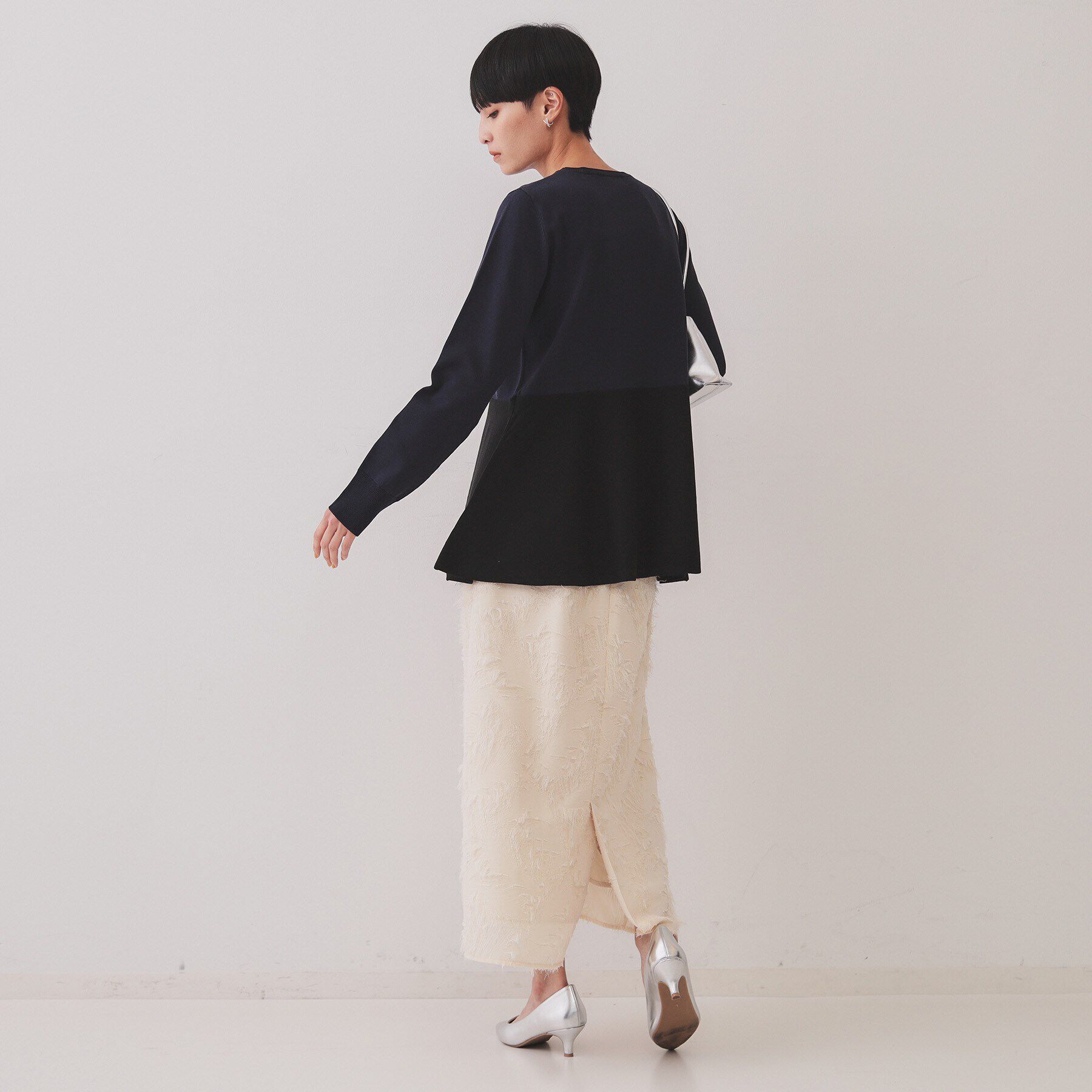 OPAQUE.CLIP「フリンジジャーカードナロースカート【洗える】」|スカート|