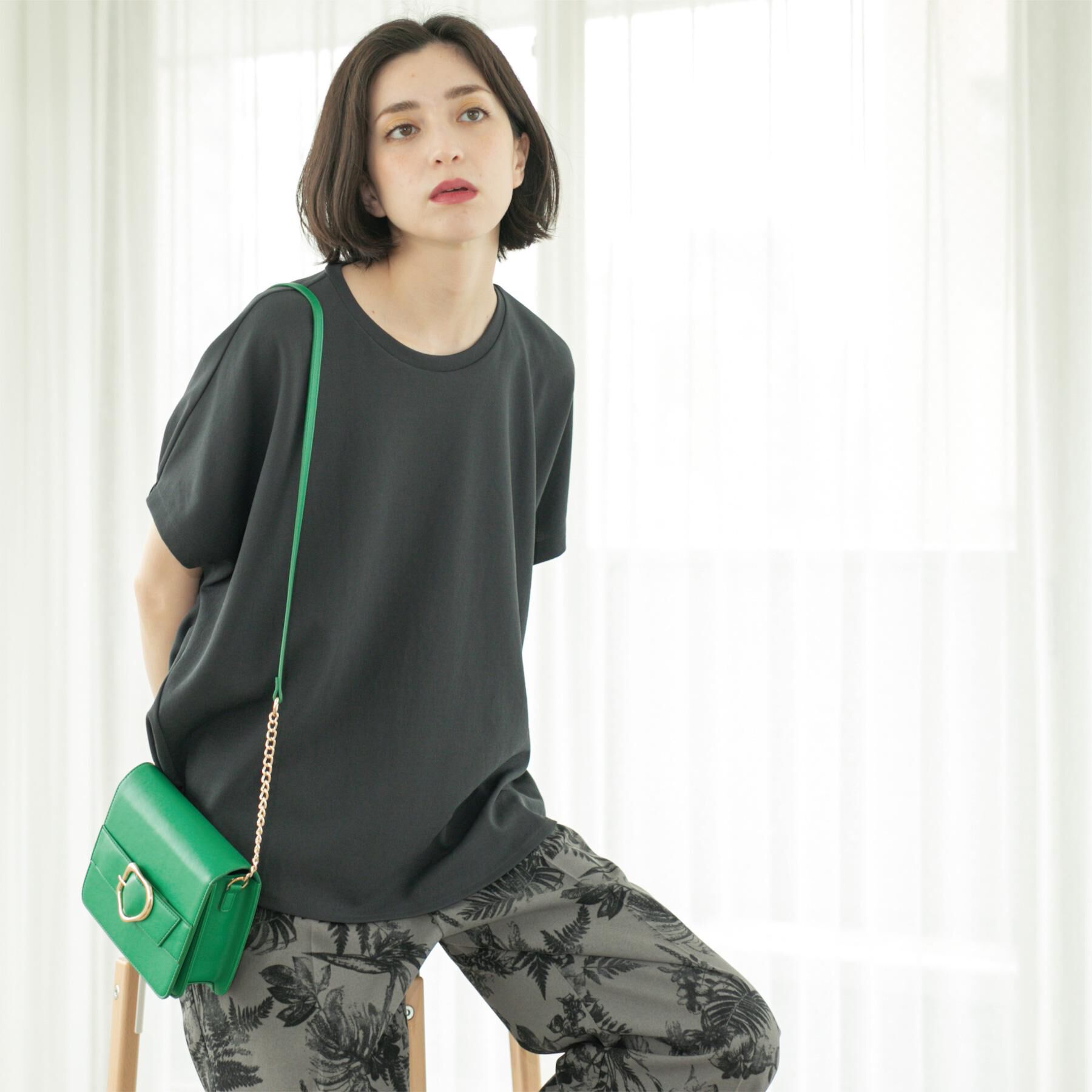 OPAQUE.CLIP「リラクシードルマンスリーブトップス【UV/吸水速乾/洗濯機洗い可】」|Tシャツ・カットソー|