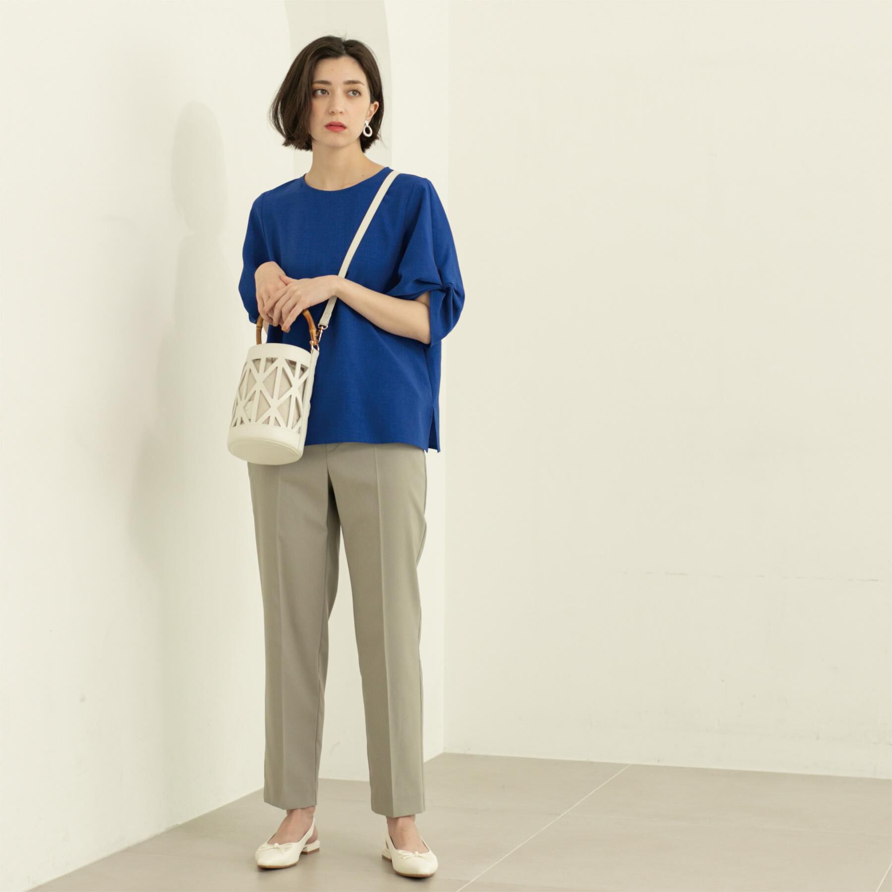 OPAQUE.CLIP「ストレッチリネンライク美脚テーパードパンツ【洗濯機洗い可/吸水速乾】」|その他|