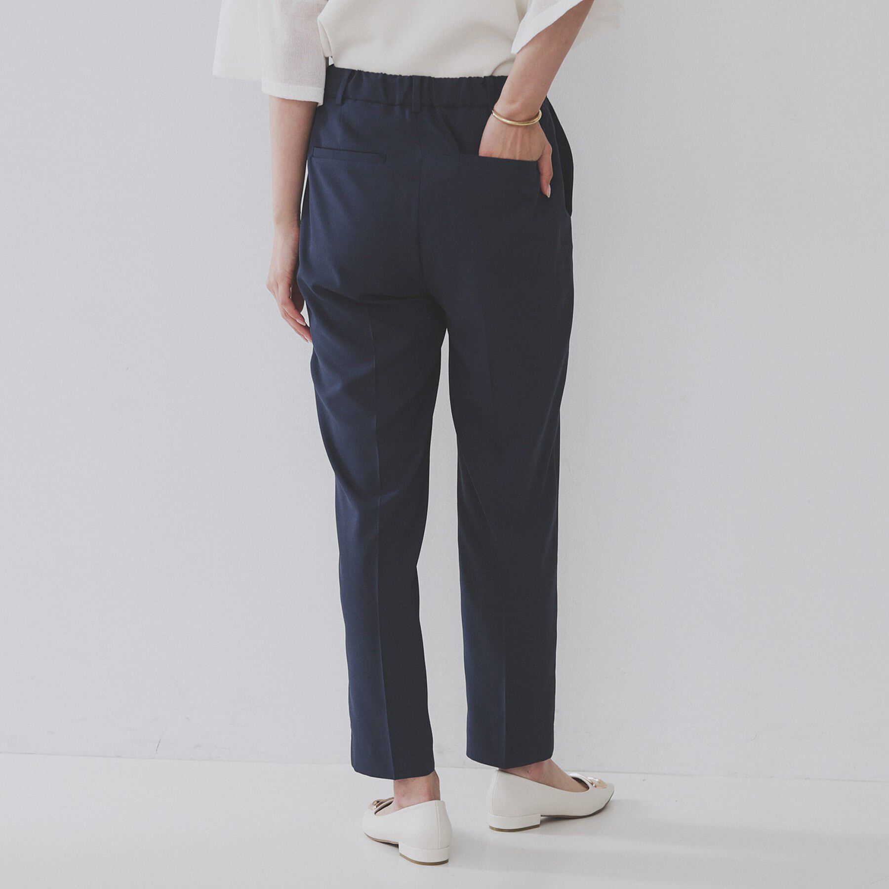 OPAQUE.CLIP「ストレッチリネンライク美脚テーパードパンツ【洗濯機洗い可/吸水速乾】」|その他|