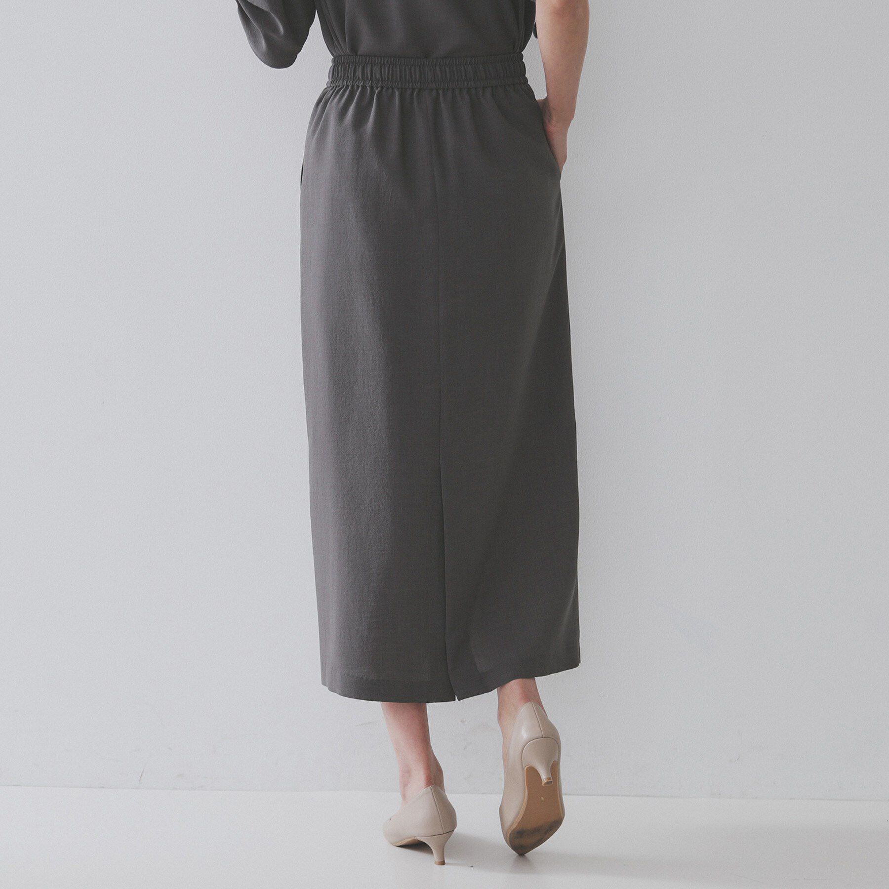 OPAQUE.CLIP「リネンライクイージースカート【洗濯機洗い可/吸水速乾/接触冷感】」|スカート|
