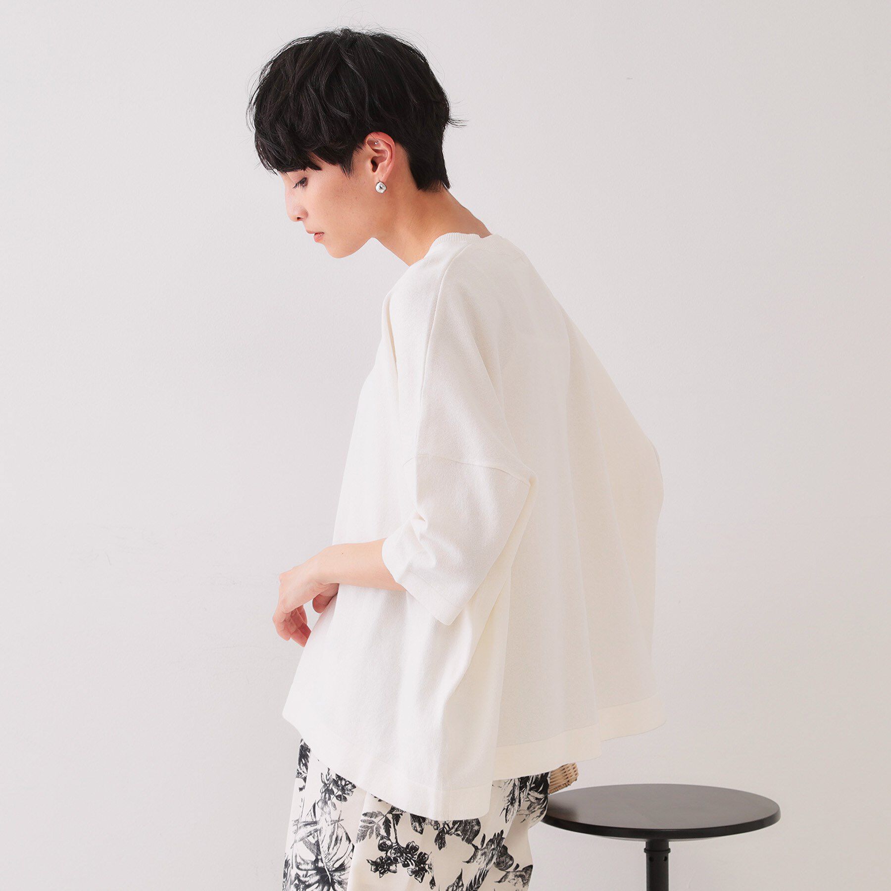 OPAQUE.CLIP「リラクシーワイドVネックニット【洗濯機洗い可】」|ニット・セーター|