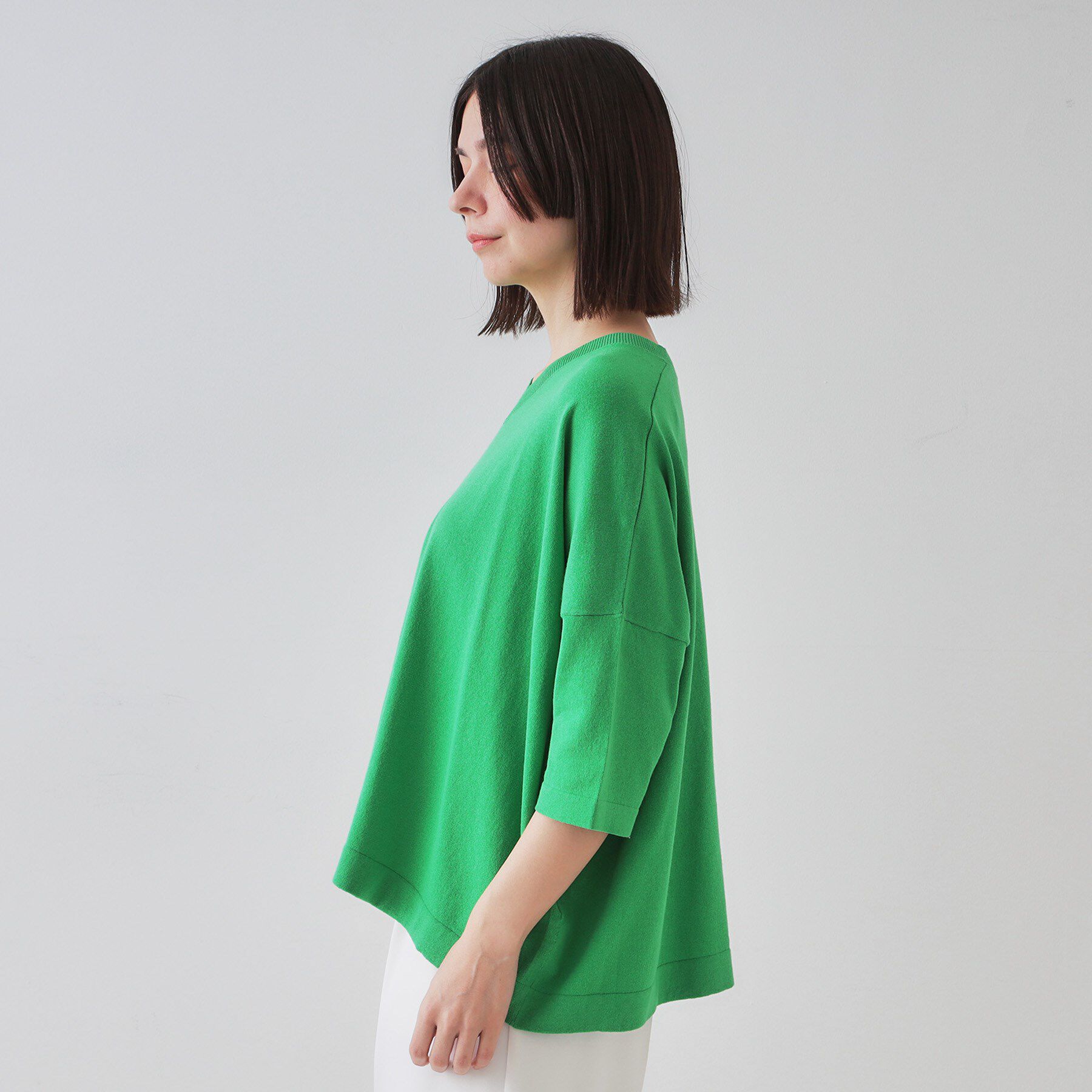 OPAQUE.CLIP「リラクシーワイドVネックニット【洗濯機洗い可】」|ニット・セーター|