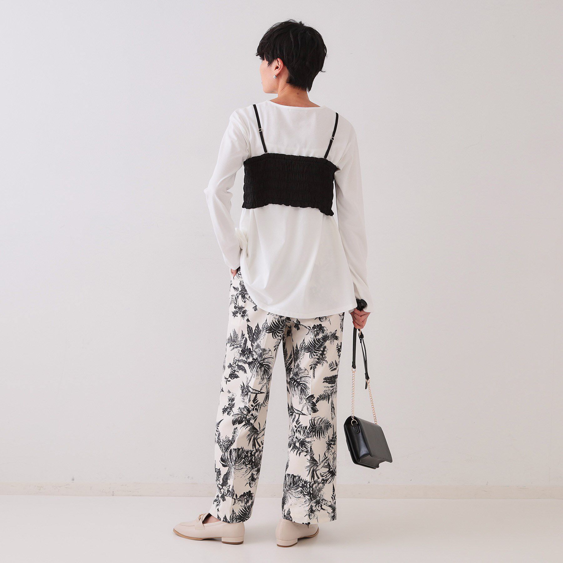 OPAQUE.CLIP「ボタニカルプリントイージーパンツ【洗濯機洗い可】」|その他|