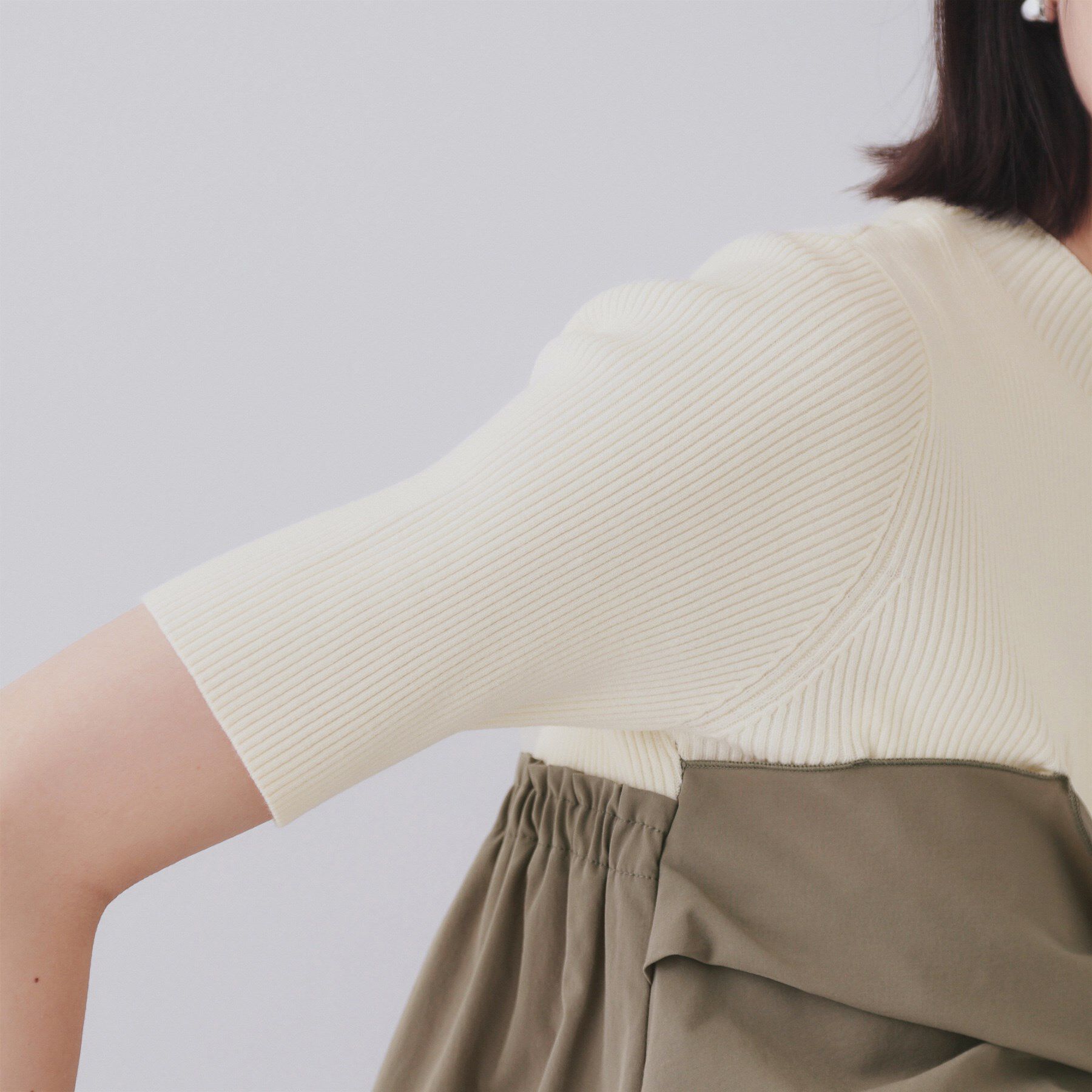 OPAQUE.CLIP「リボンビスチェドッキングニット【洗濯機洗い可】」|ニット・セーター|