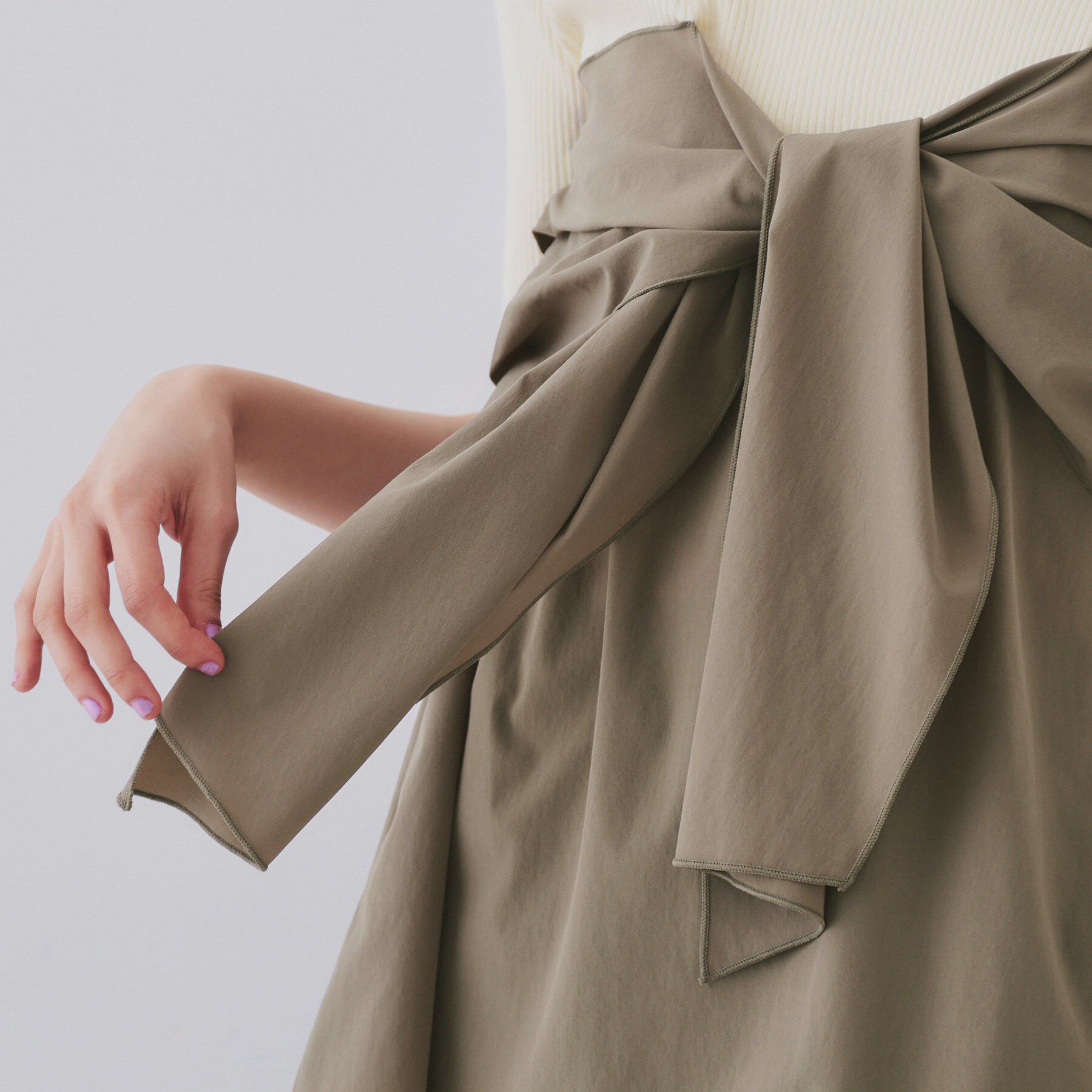 OPAQUE.CLIP「リボンビスチェドッキングニット【洗濯機洗い可】」|ニット・セーター|