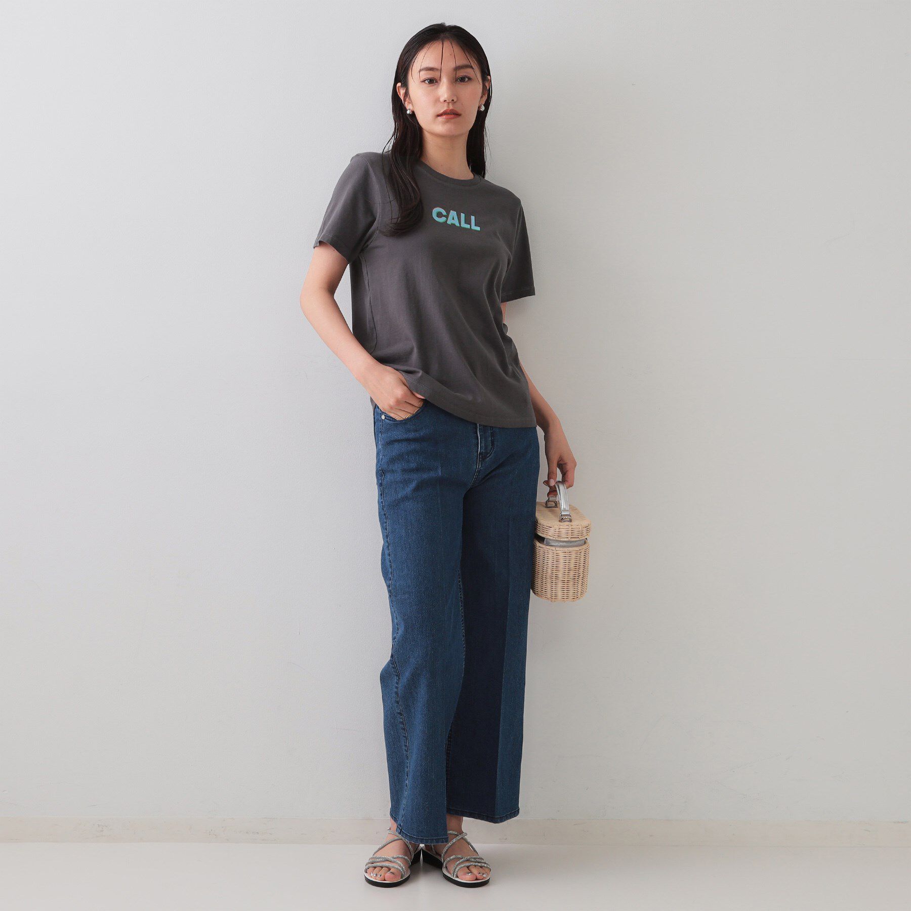 OPAQUE.CLIP「カラーロゴTシャツ【洗濯機洗い可】」|Tシャツ・カットソー|