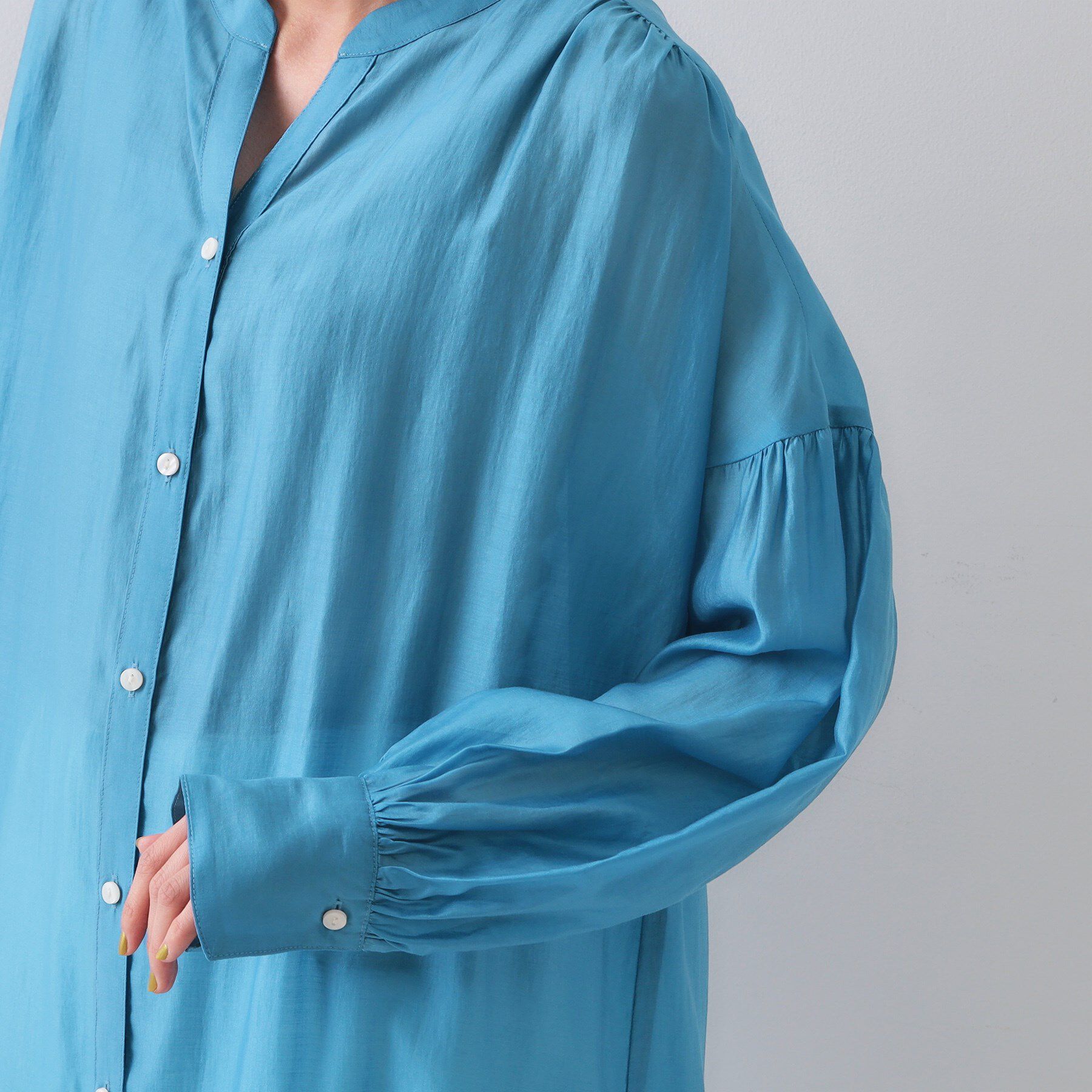 OPAQUE.CLIP「シアーシャツワンピース【洗濯機洗い可】」|ワンピース|