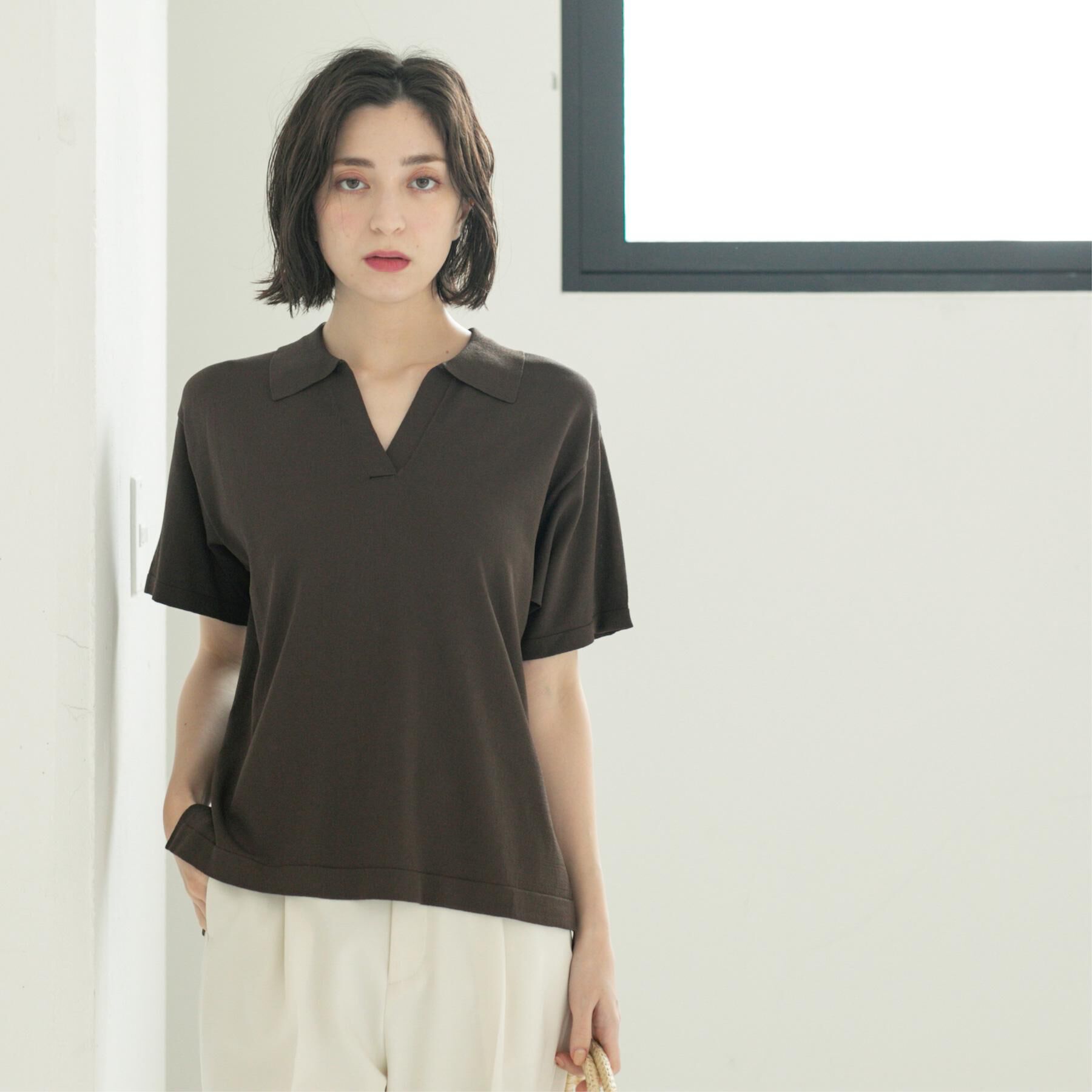 OPAQUE.CLIP「スキッパーニット【UV/接触冷感/抗ピル/洗濯機洗い可】」|ニット・セーター|