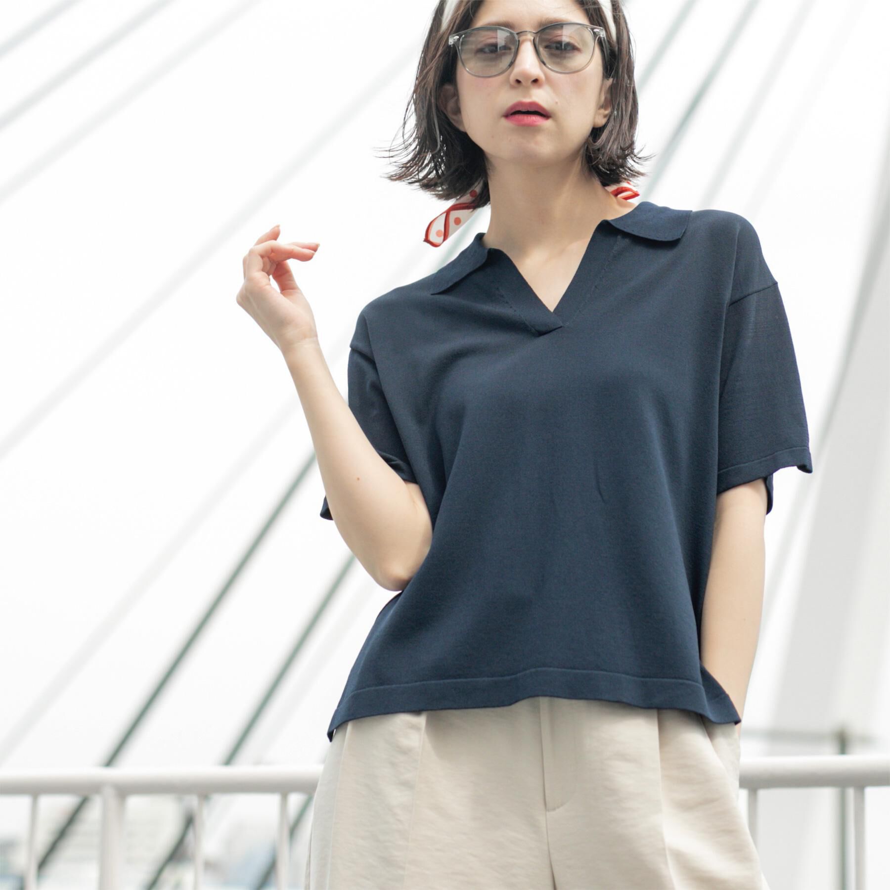 OPAQUE.CLIP「スキッパーニット【UV/接触冷感/抗ピル/洗濯機洗い可】」|ニット・セーター|