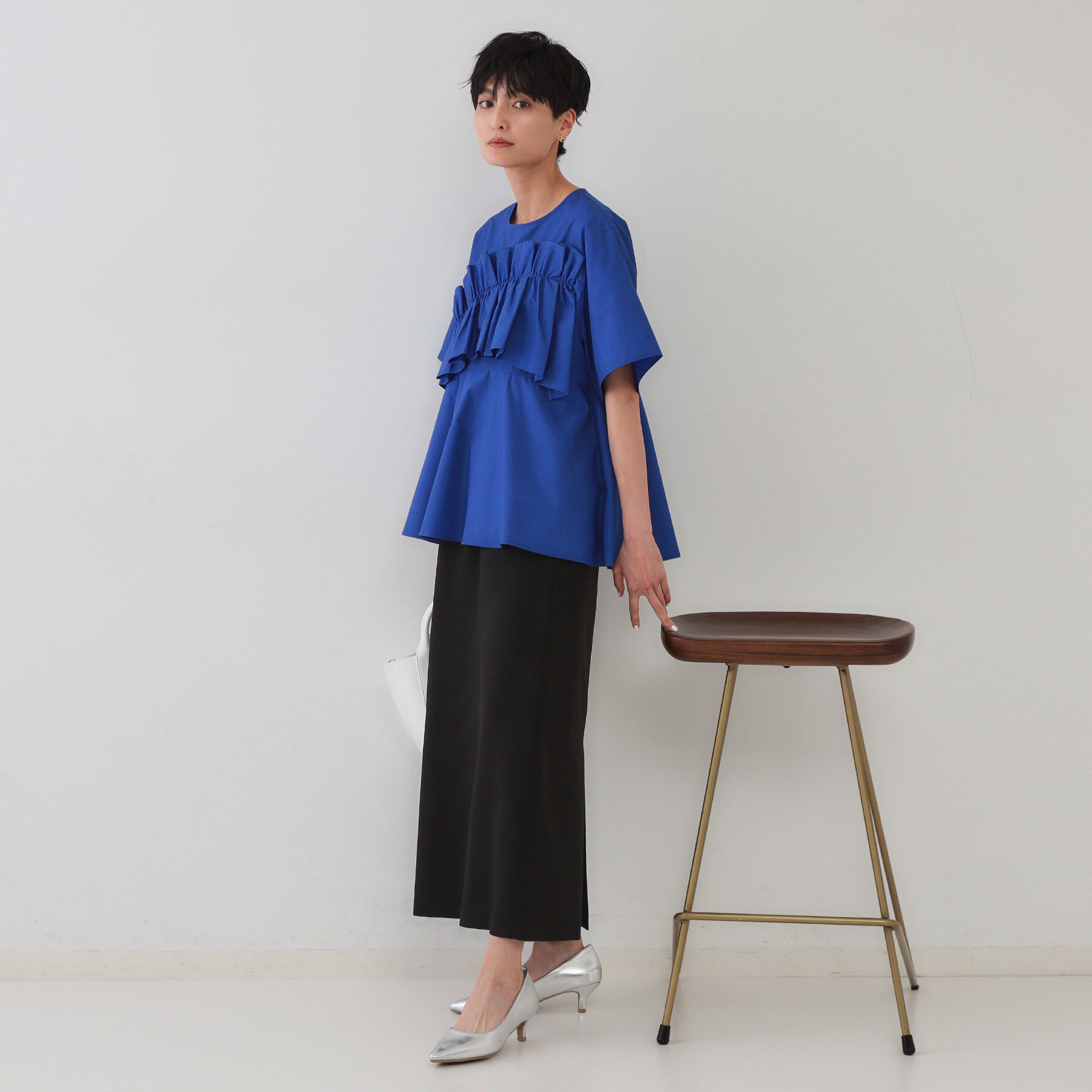 OPAQUE.CLIP「フリルデザインペプラムブラウス【洗濯機洗い可】」|シャツ・ブラウス|