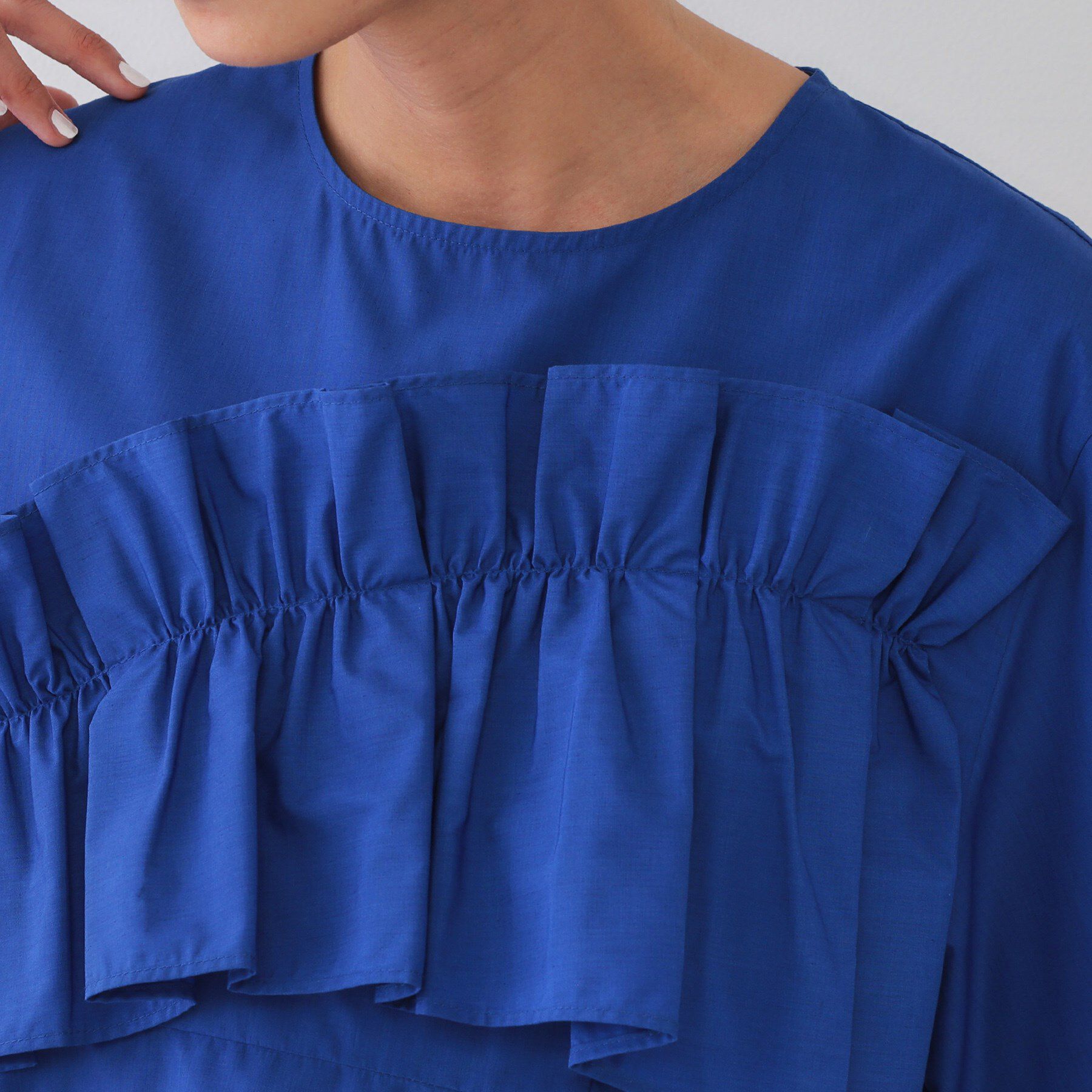 OPAQUE.CLIP「フリルデザインペプラムブラウス【洗濯機洗い可】」|シャツ・ブラウス|