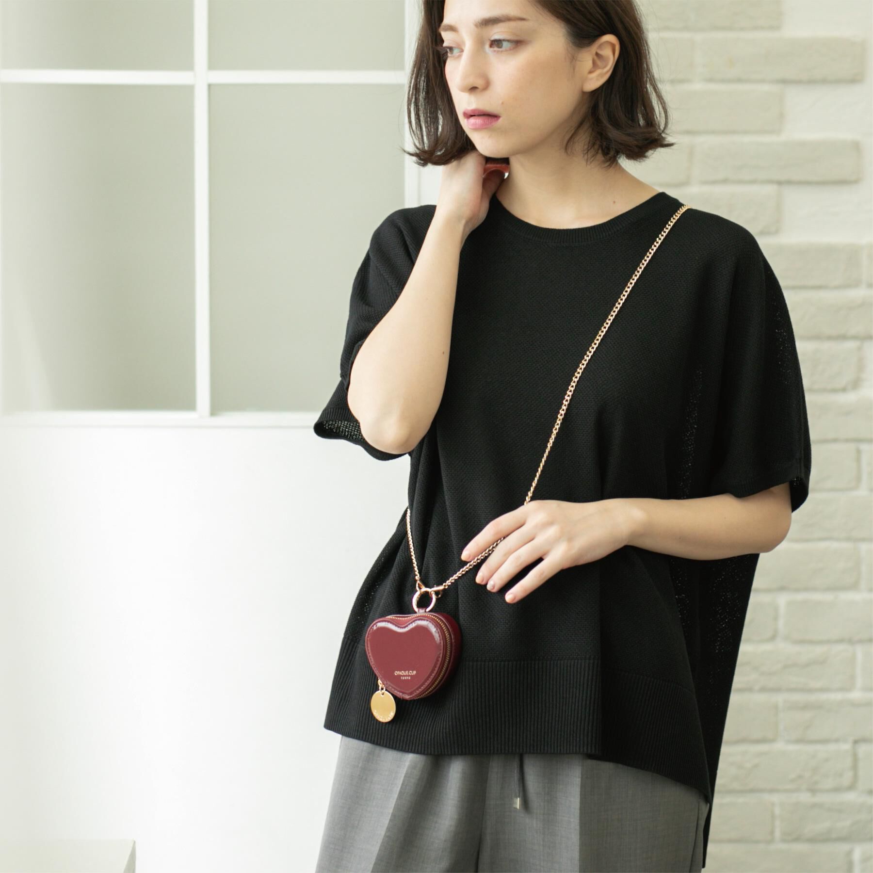 OPAQUE.CLIP「《5色展開/S-LLサイズ》リラクシーメッシュニット【洗濯機洗い可】」|ニット・セーター|