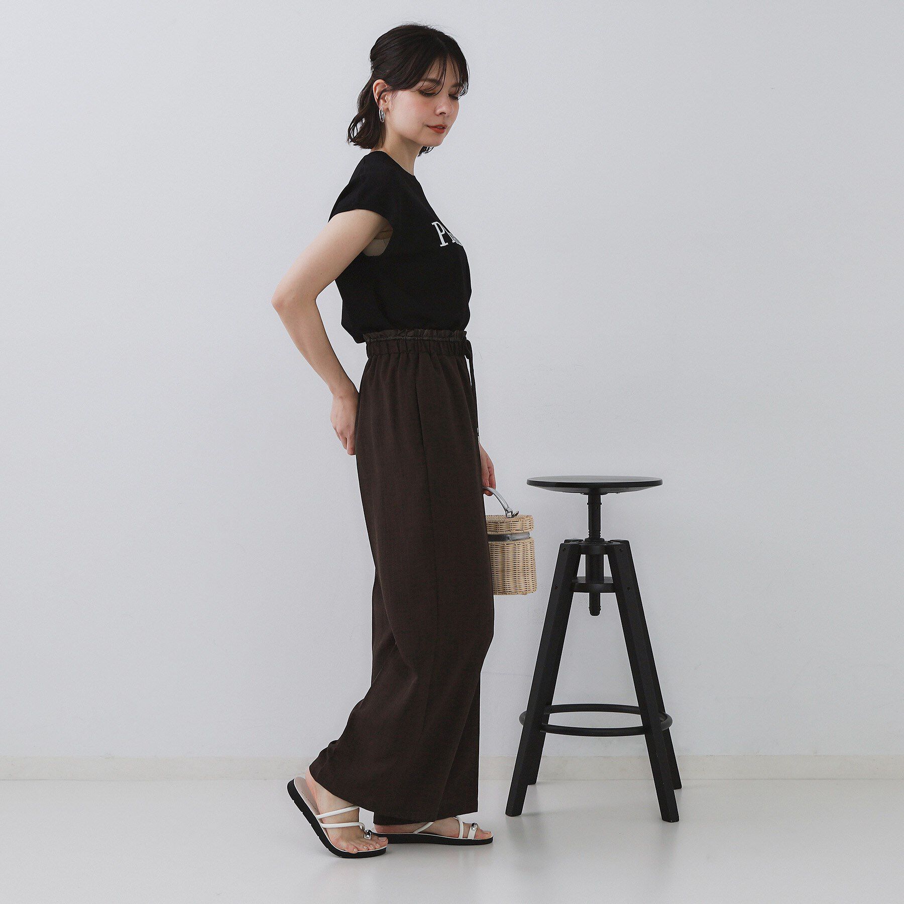 OPAQUE.CLIP「ウエストサテン使いイージーワイドパンツ【洗濯機洗い可】」|その他|