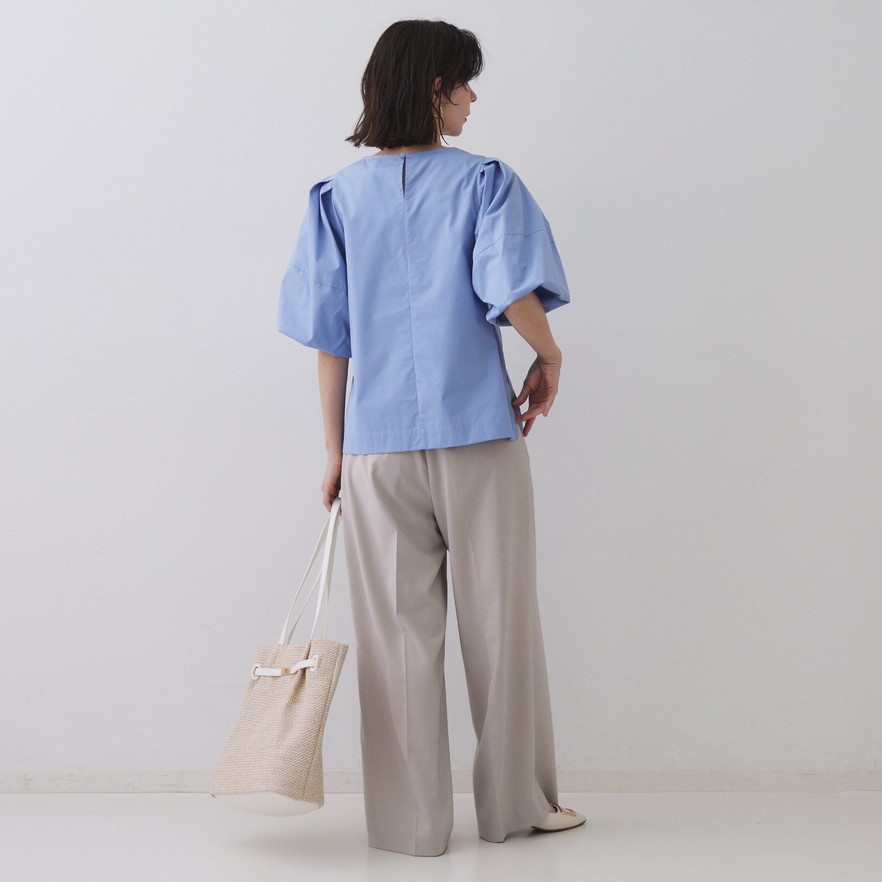 OPAQUE.CLIP「バルーンスリーブブラウス【洗濯機洗い可】」|シャツ・ブラウス|