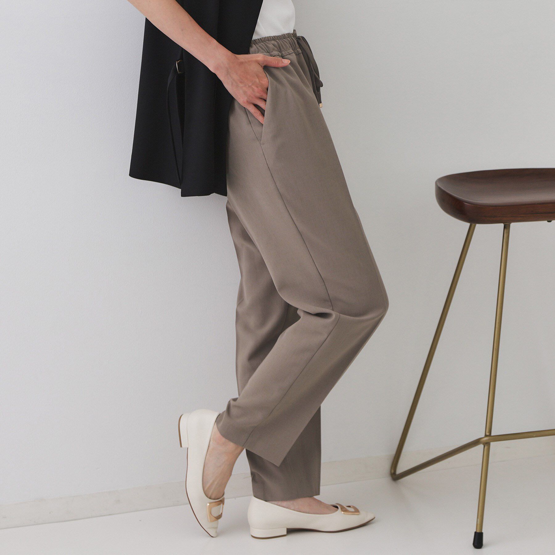 OPAQUE.CLIP「《丈が選べる/SS-LLサイズ》美脚ストレッチイージーテーパードパンツ/セットアップ対応【防シワ/洗」|その他|