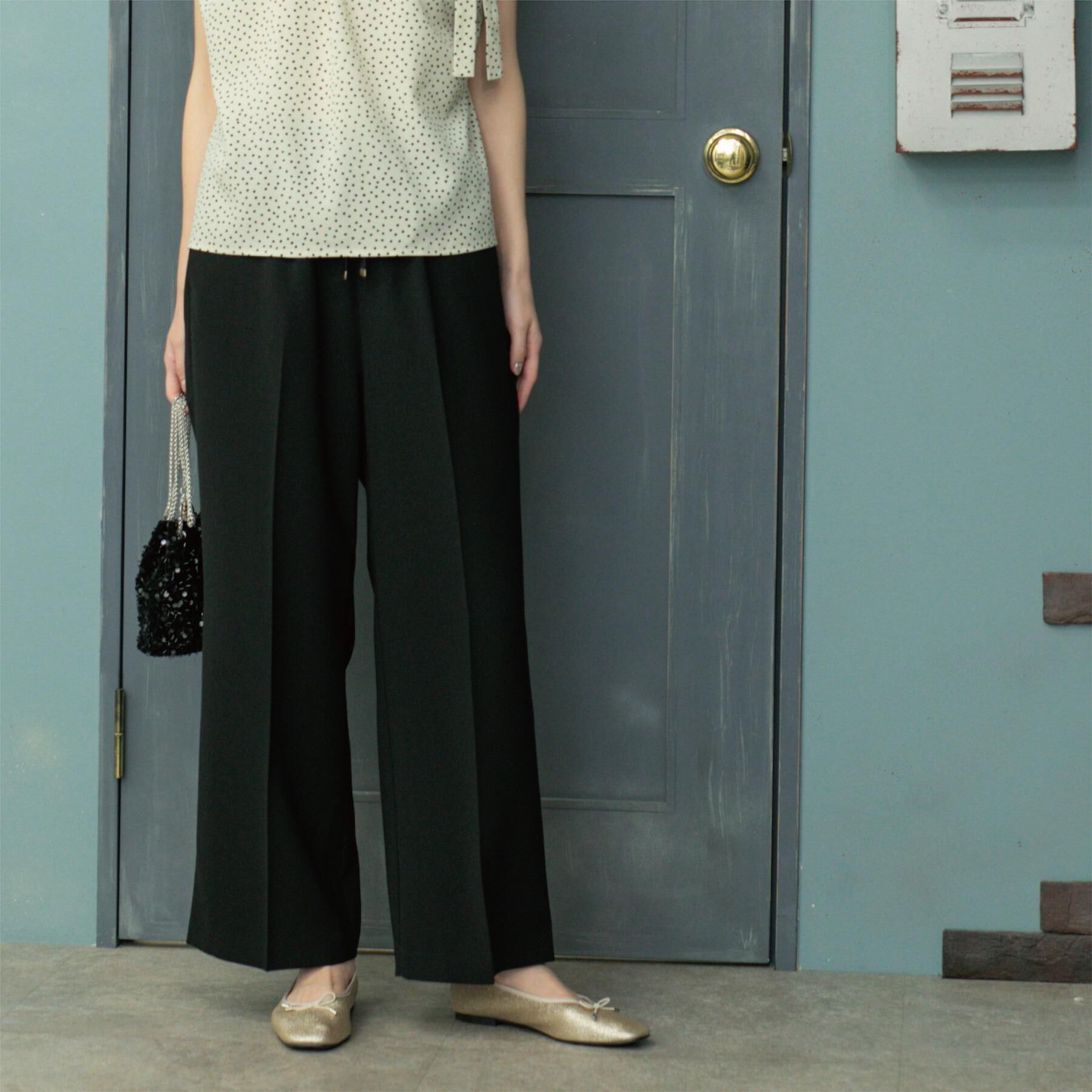 OPAQUE.CLIP「《丈が選べる/SS-LLサイズ》美脚ストレッチイージーワイドパンツ/セットアップ対応【防シワ/洗濯機」|その他|