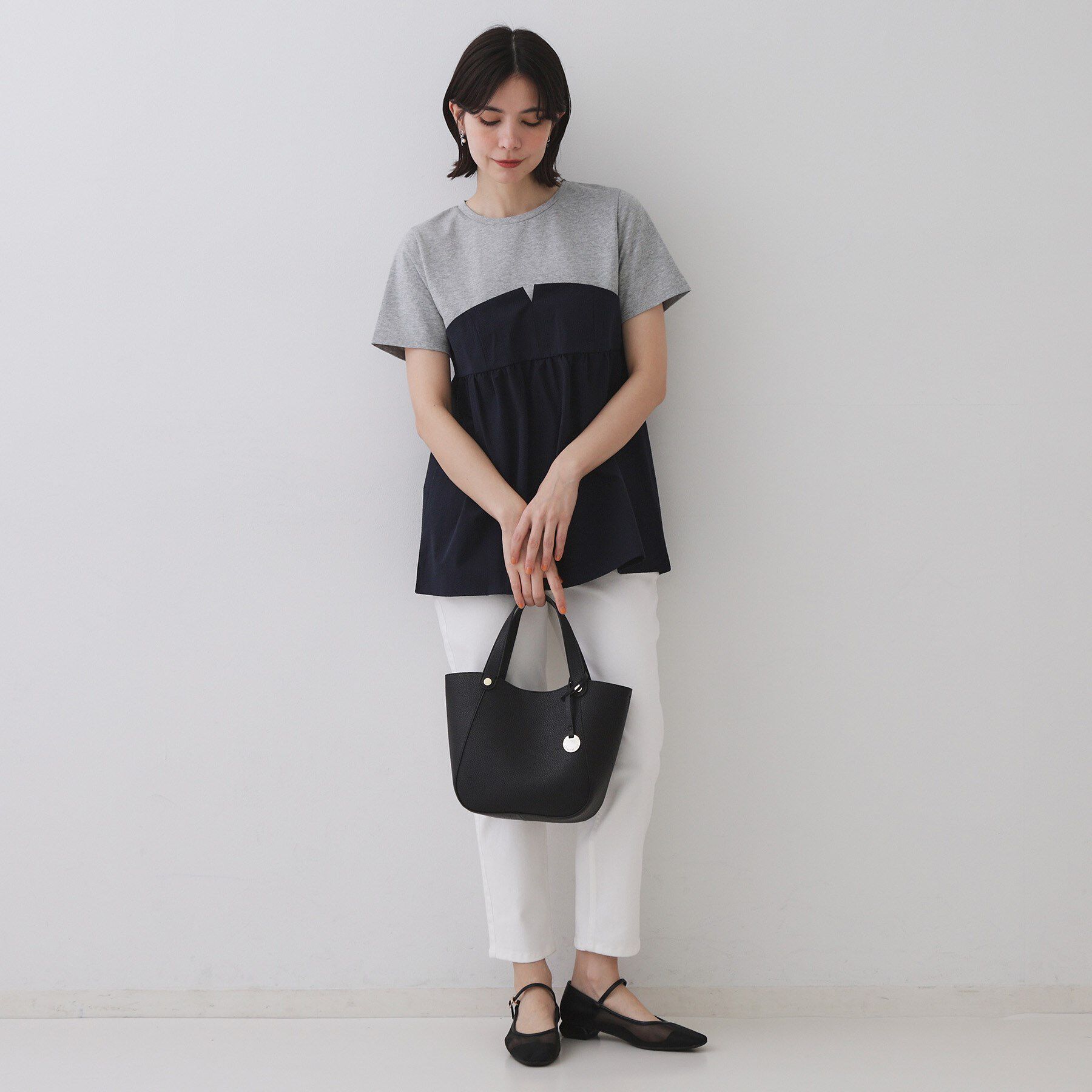 OPAQUE.CLIP「【軽量/2WAY】コインカシメシュリンクミドルトートバッグ」|トートバッグ|