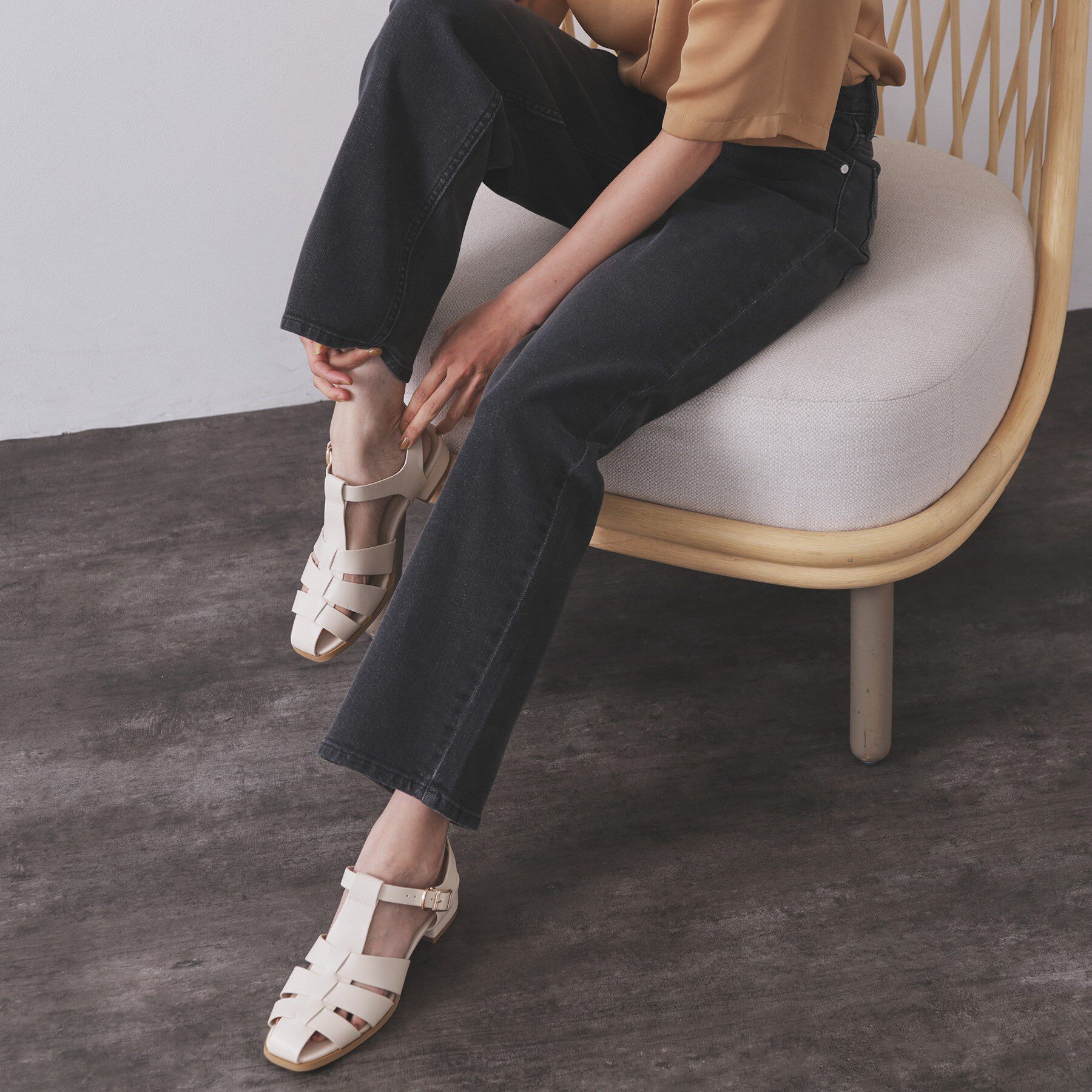 OPAQUE.CLIP「ストレッチストレートデニム【洗濯機洗い可】」|デニム|スミクロ(018)