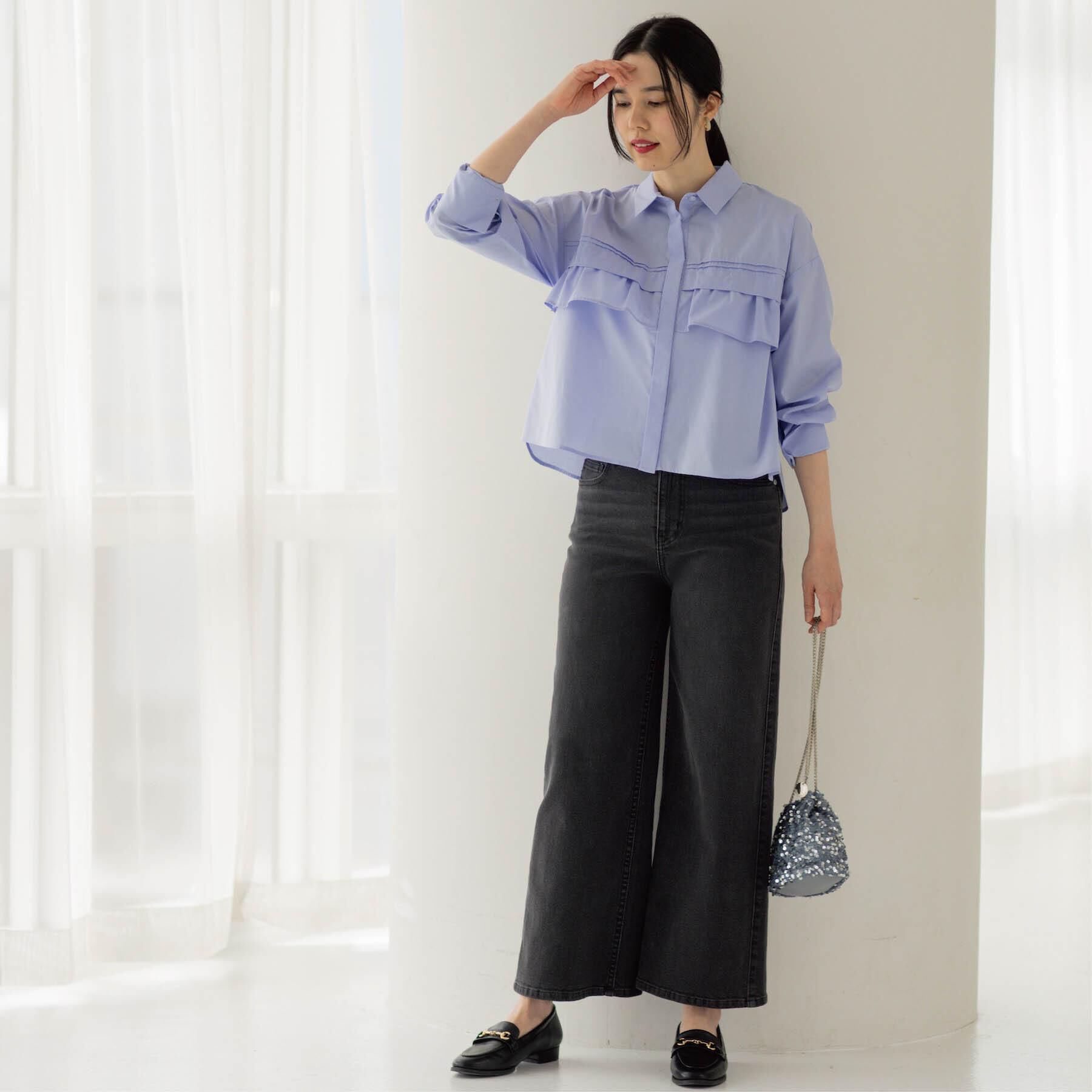 OPAQUE.CLIP「ストレッチバギーデニム【洗濯機洗い可】《SS～LL》」|デニム|