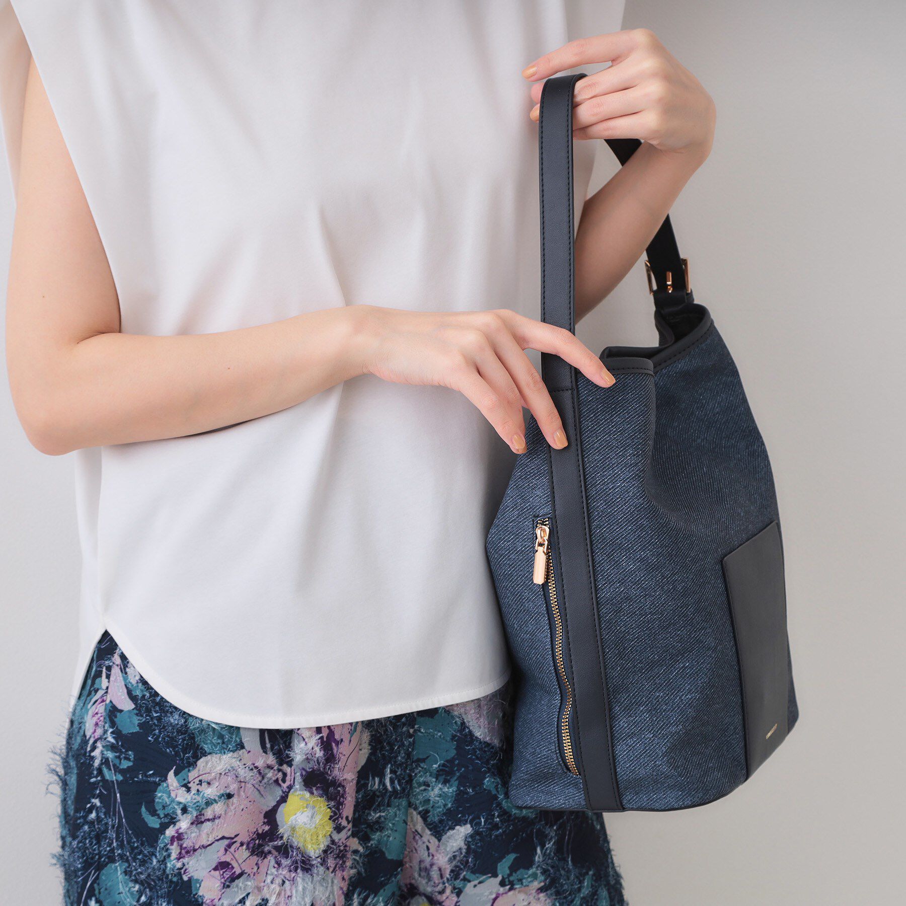 OPAQUE.CLIP「キャンバス調合皮ワンハンドルショルダーバッグ」|ショルダー・メッセンジャー|