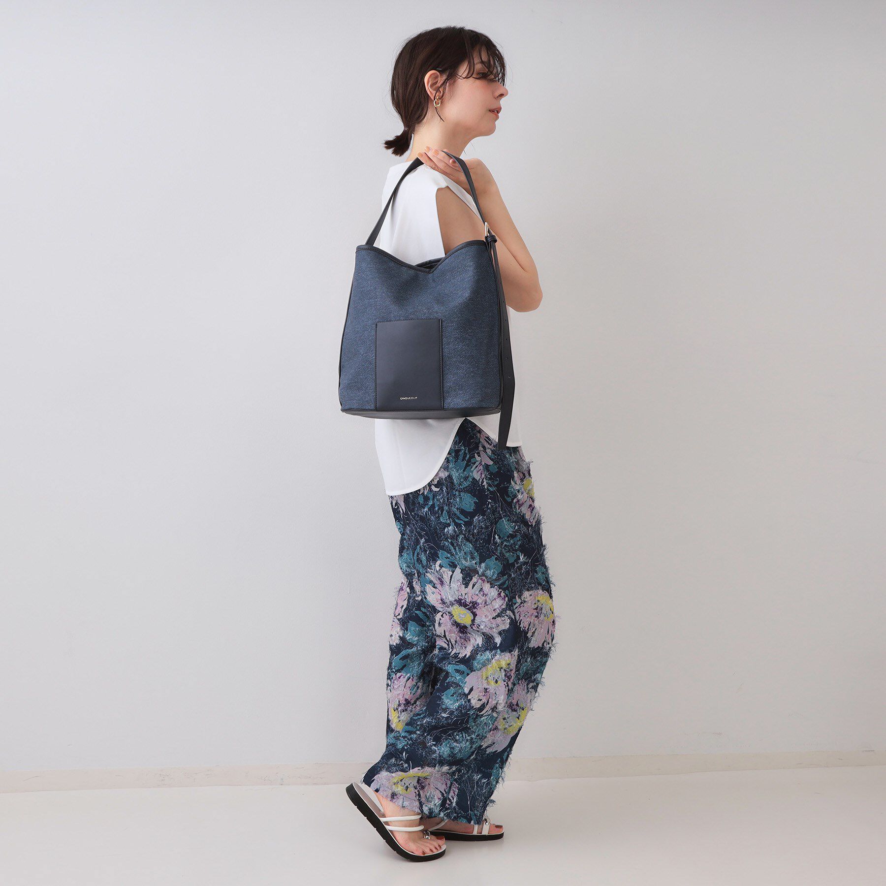 OPAQUE.CLIP「キャンバス調合皮ワンハンドルショルダーバッグ」|ショルダー・メッセンジャー|