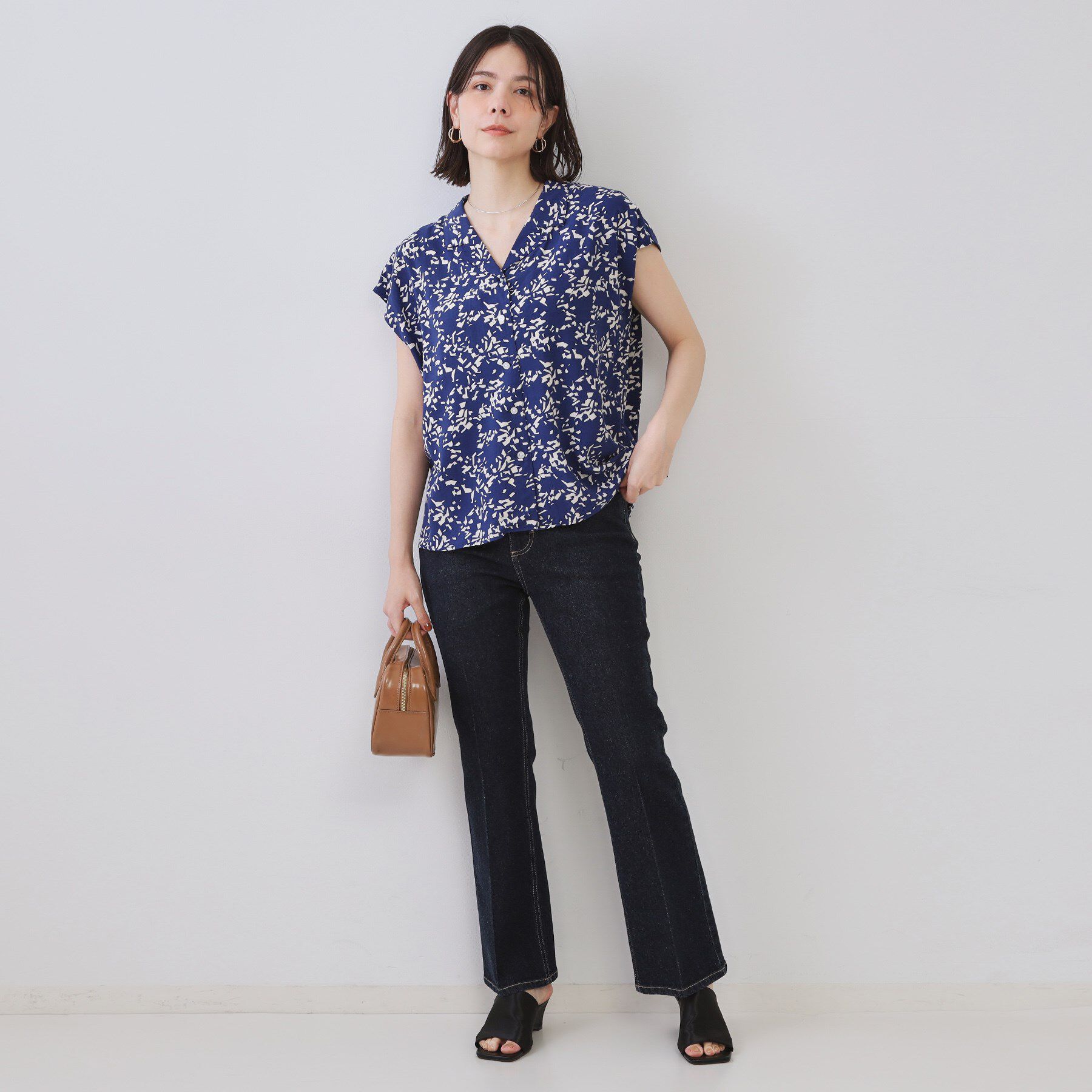 OPAQUE.CLIP「幾何柄プリントシャツ/セットアップ対応【洗える】」|シャツ・ブラウス|