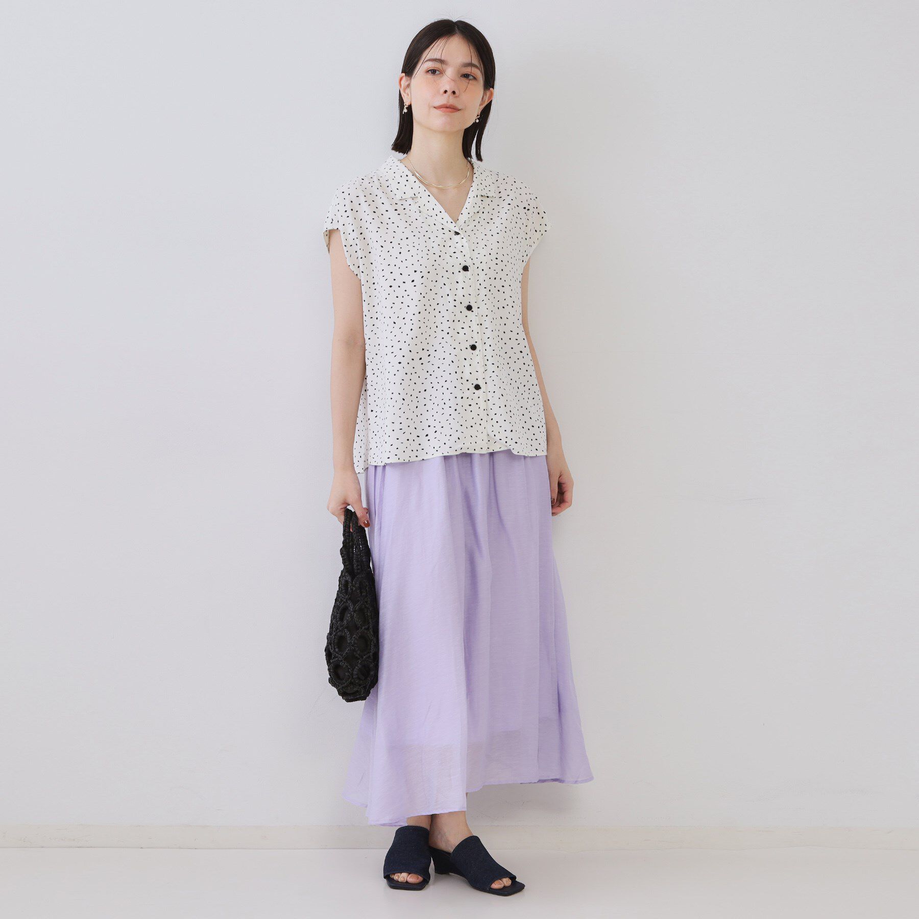 OPAQUE.CLIP「幾何柄プリントシャツ/セットアップ対応【洗える】」|シャツ・ブラウス|