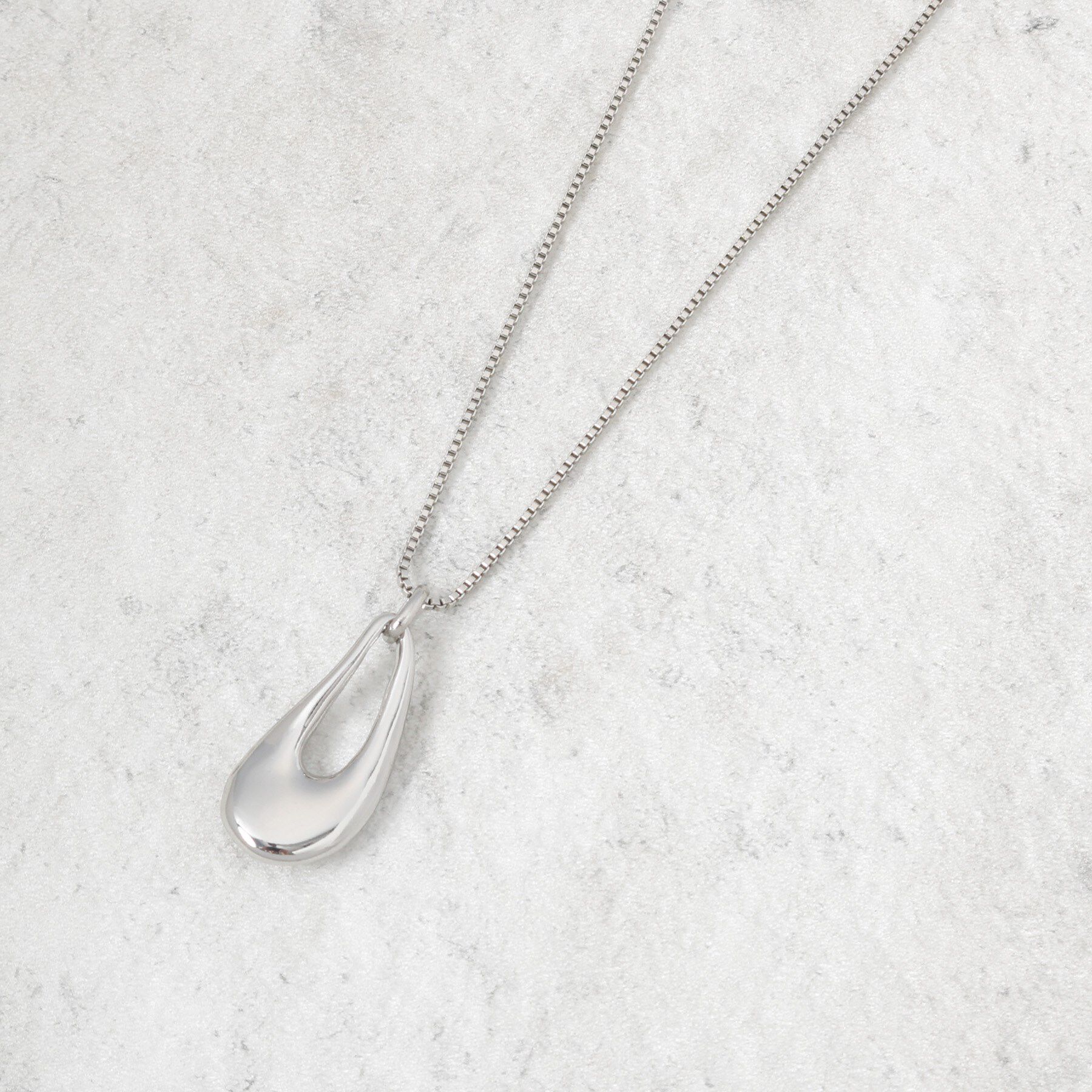 OPAQUE.CLIP「【2WAY】しずくメタルネックレス」|ネックレス|シルバー(006)