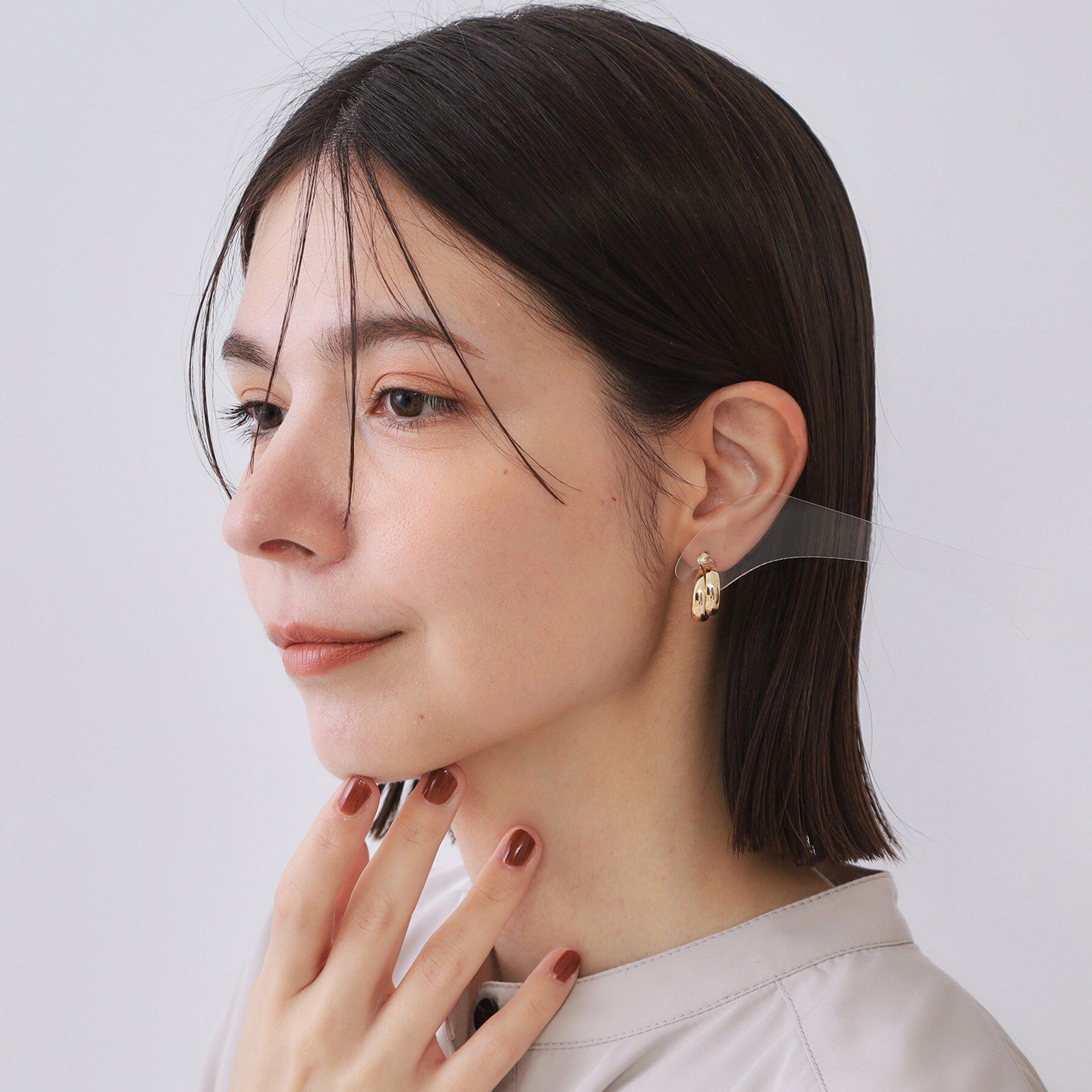 OPAQUE.CLIP「メタル2連ピアス」|ピアス|