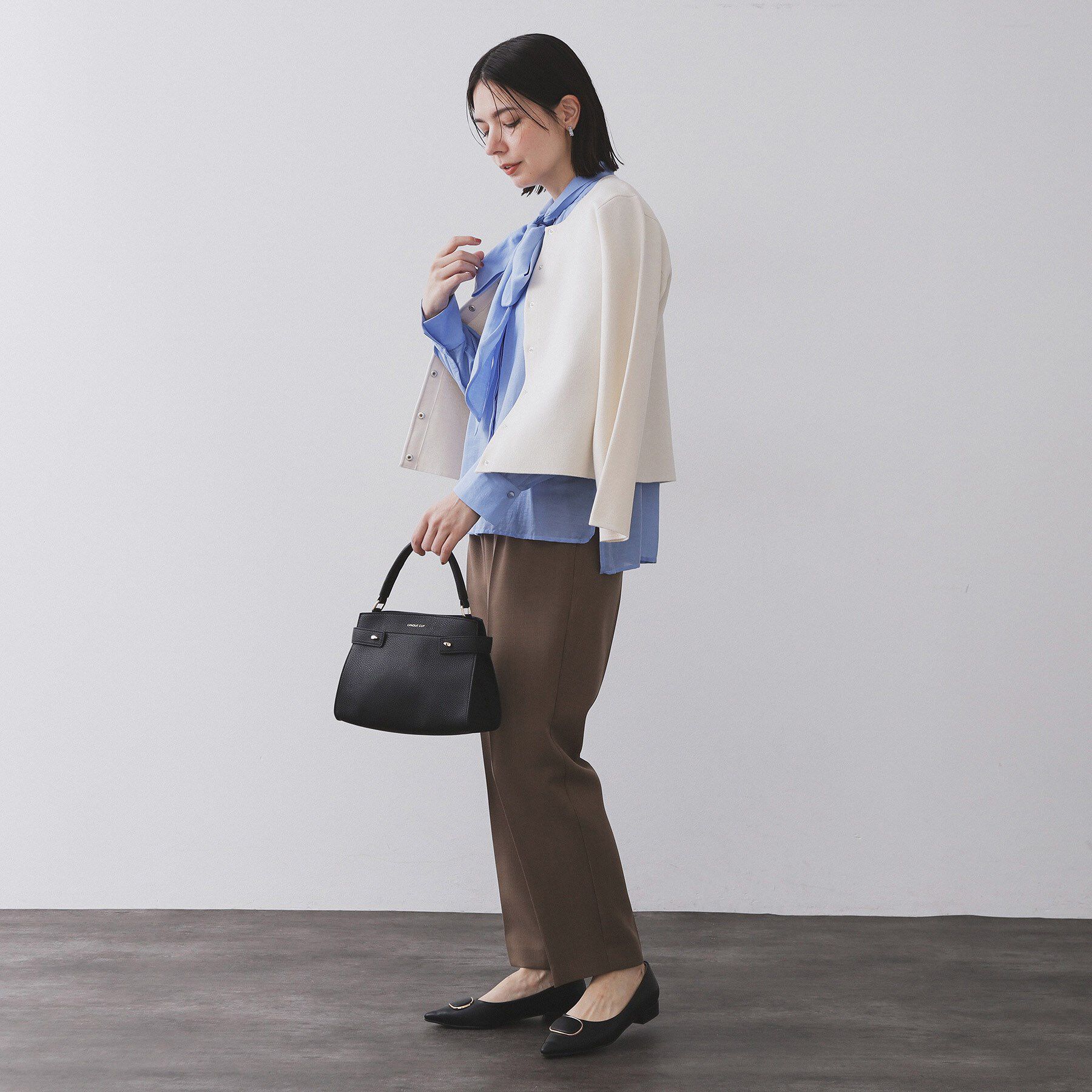 OPAQUE.CLIP「スナップボタンニットカーディガン【UVケア/洗濯機OK】《6col/S～LL》」|カーディガン|