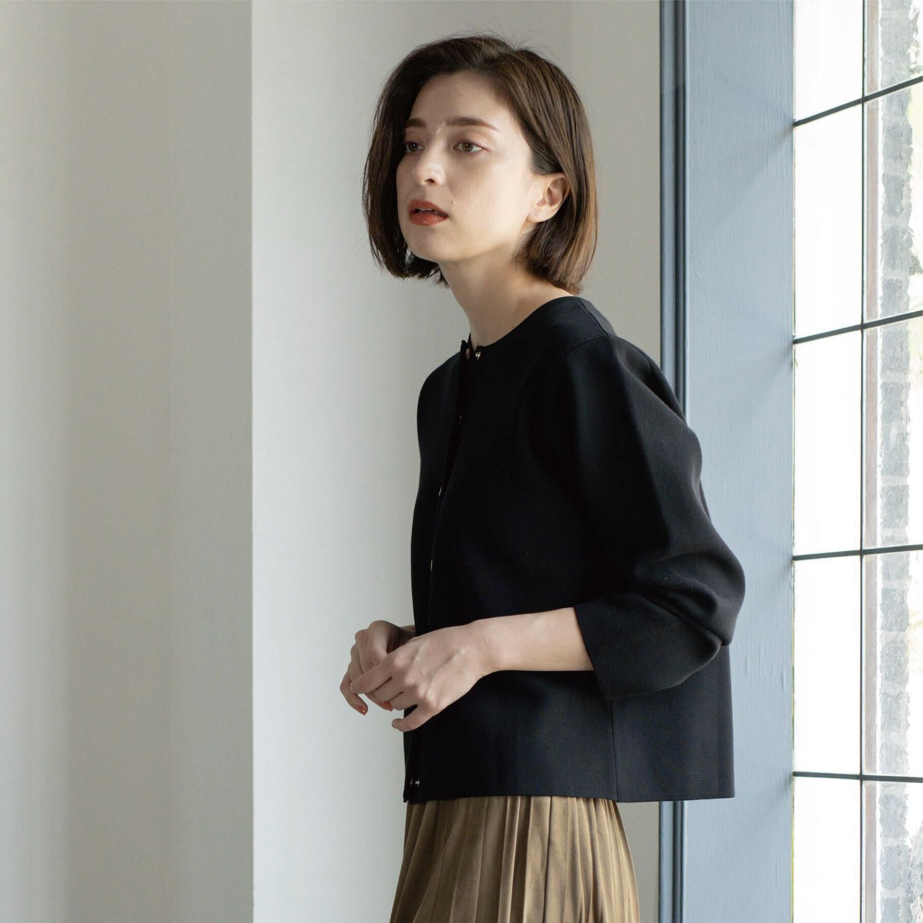 OPAQUE.CLIP「スナップボタンニットカーディガン【UVケア/洗濯機OK】《6col/S～LL》」|カーディガン|