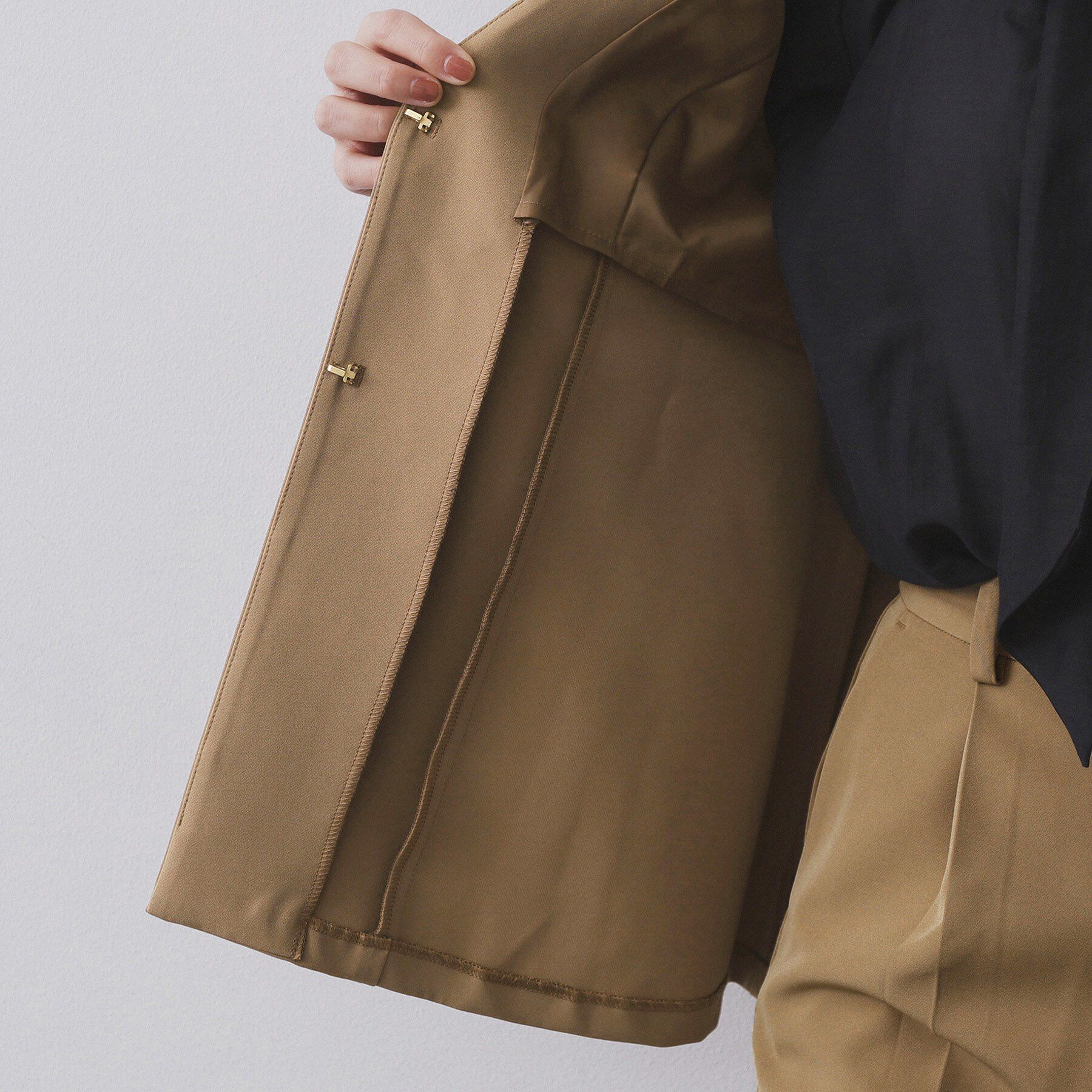 OPAQUE.CLIP「フリルペプラムジレ/セットアップ対応可【洗濯機洗い可】」|ベスト・ジレ|