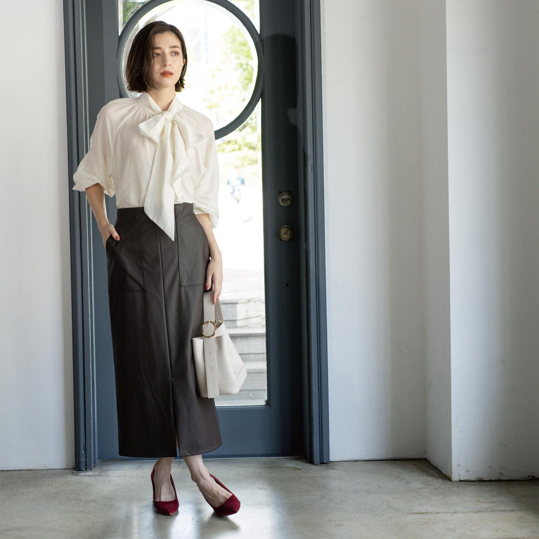 OPAQUE.CLIP「2WAYシアーボウタイブラウス【洗濯機洗い可】」|シャツ・ブラウス|